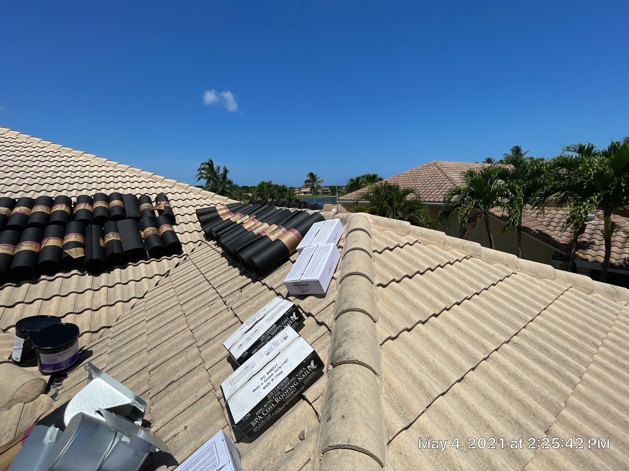 Residential Roofing Installation using 1" Nail strip metal roof by BLUES BROTHERS ROOFING