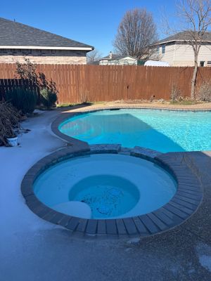 Freeform Pool and Spa Remodel with Fresh Plaster Finish