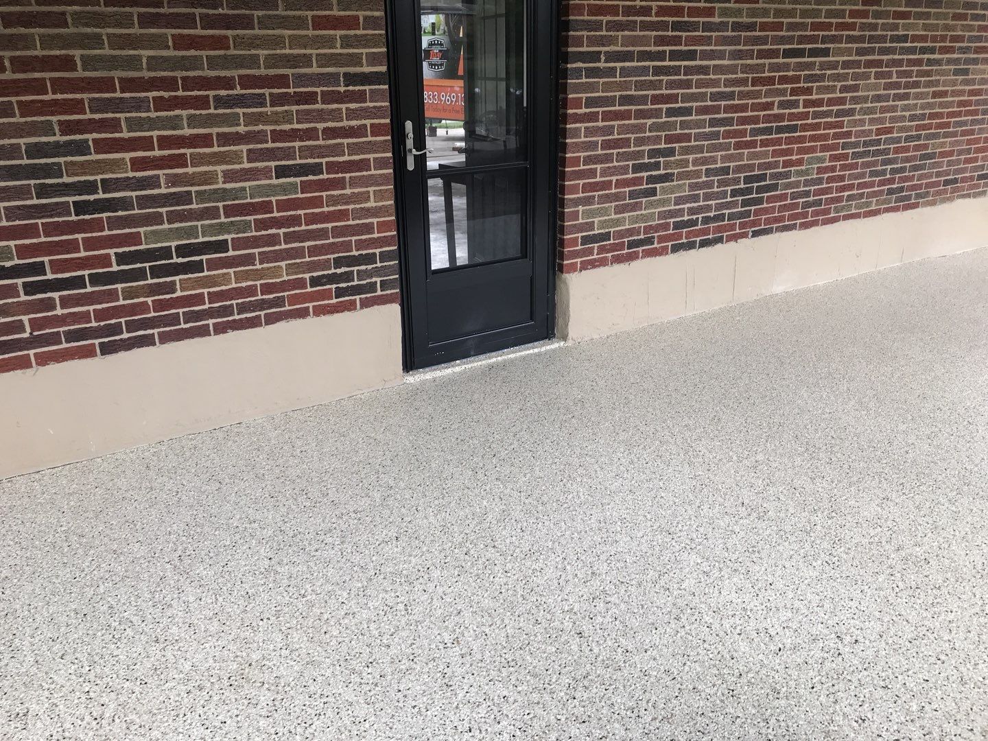 Garage Floor and Patio using Driftwood by Your1DayFloor.com