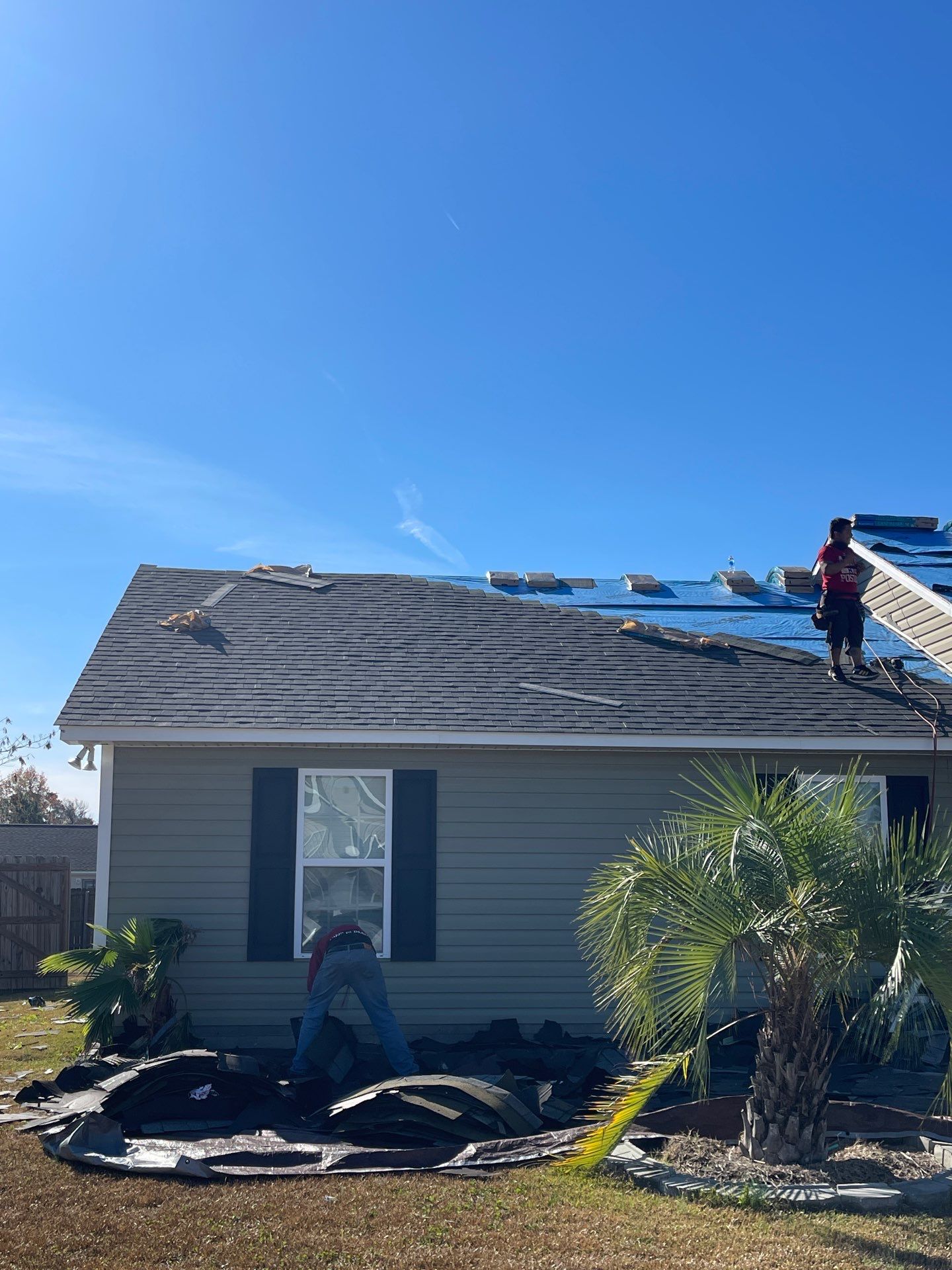 Roof Replacement using CertainTeed Shadow Hip & Ridge Driftwood by RGR Construction and Roofing, LLC