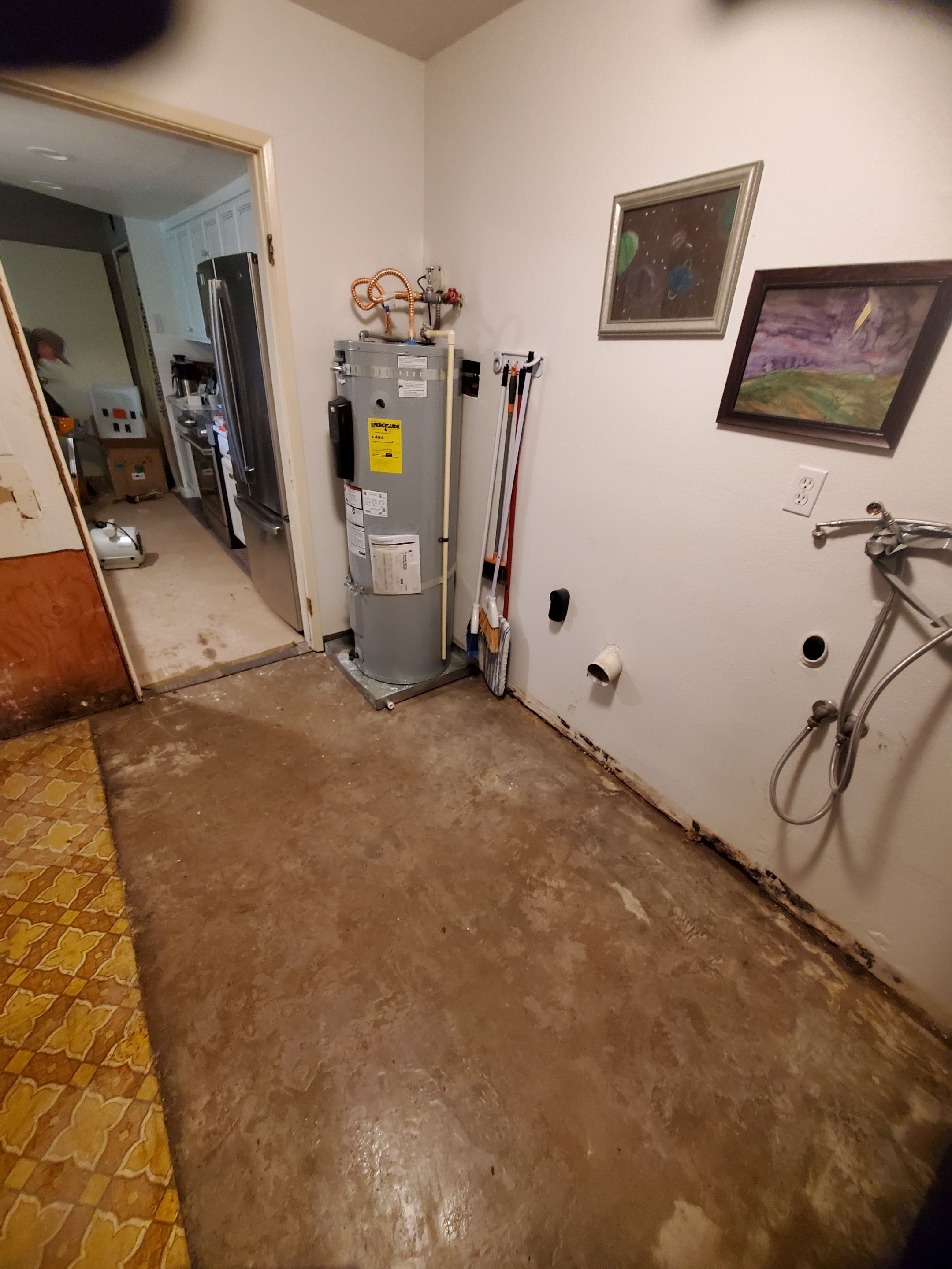 Water Damage using Air Movers by Construction Now LLC