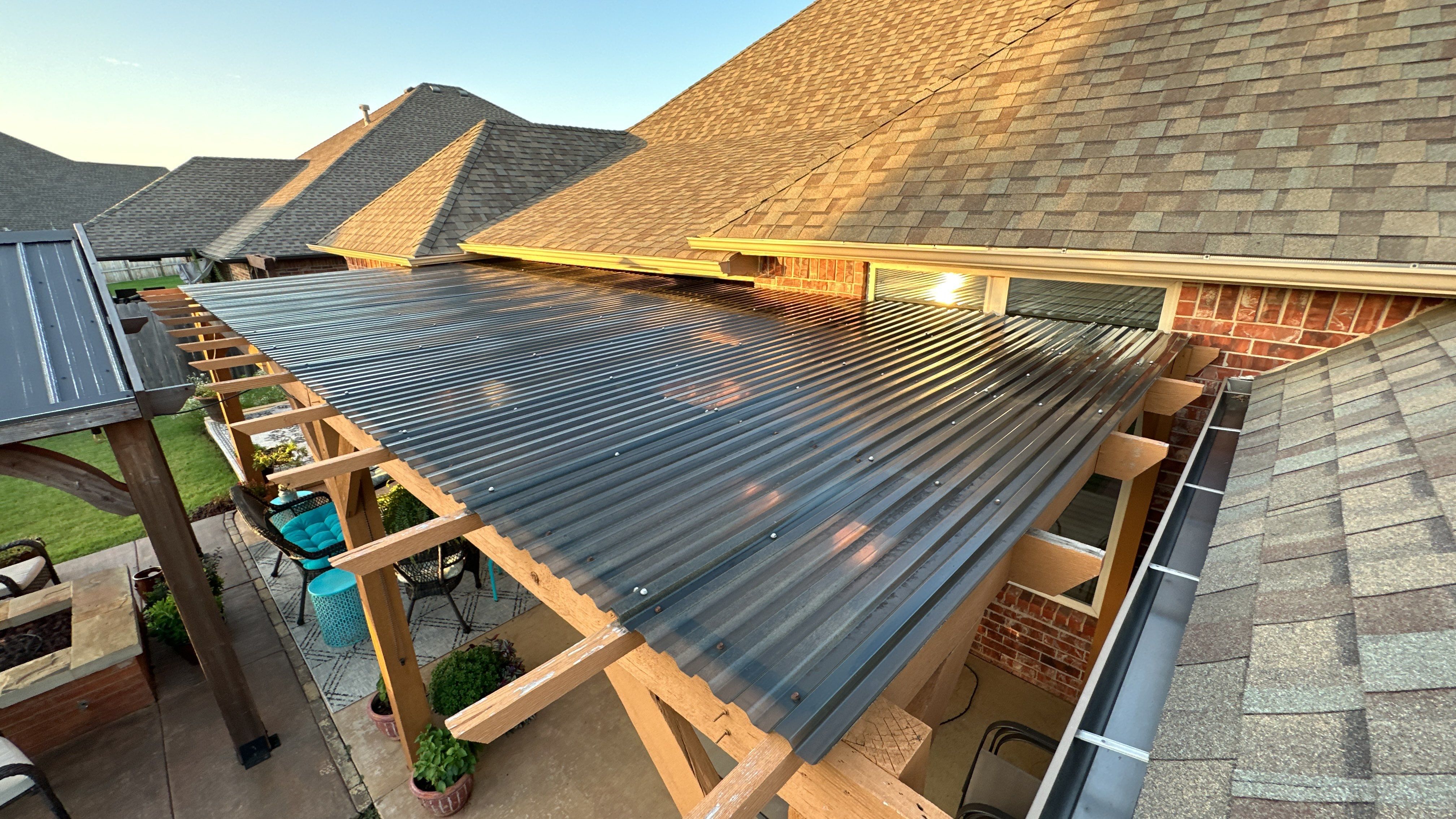 Reroof using GAF HDZ - Weathered Wood by Castillo Roofing