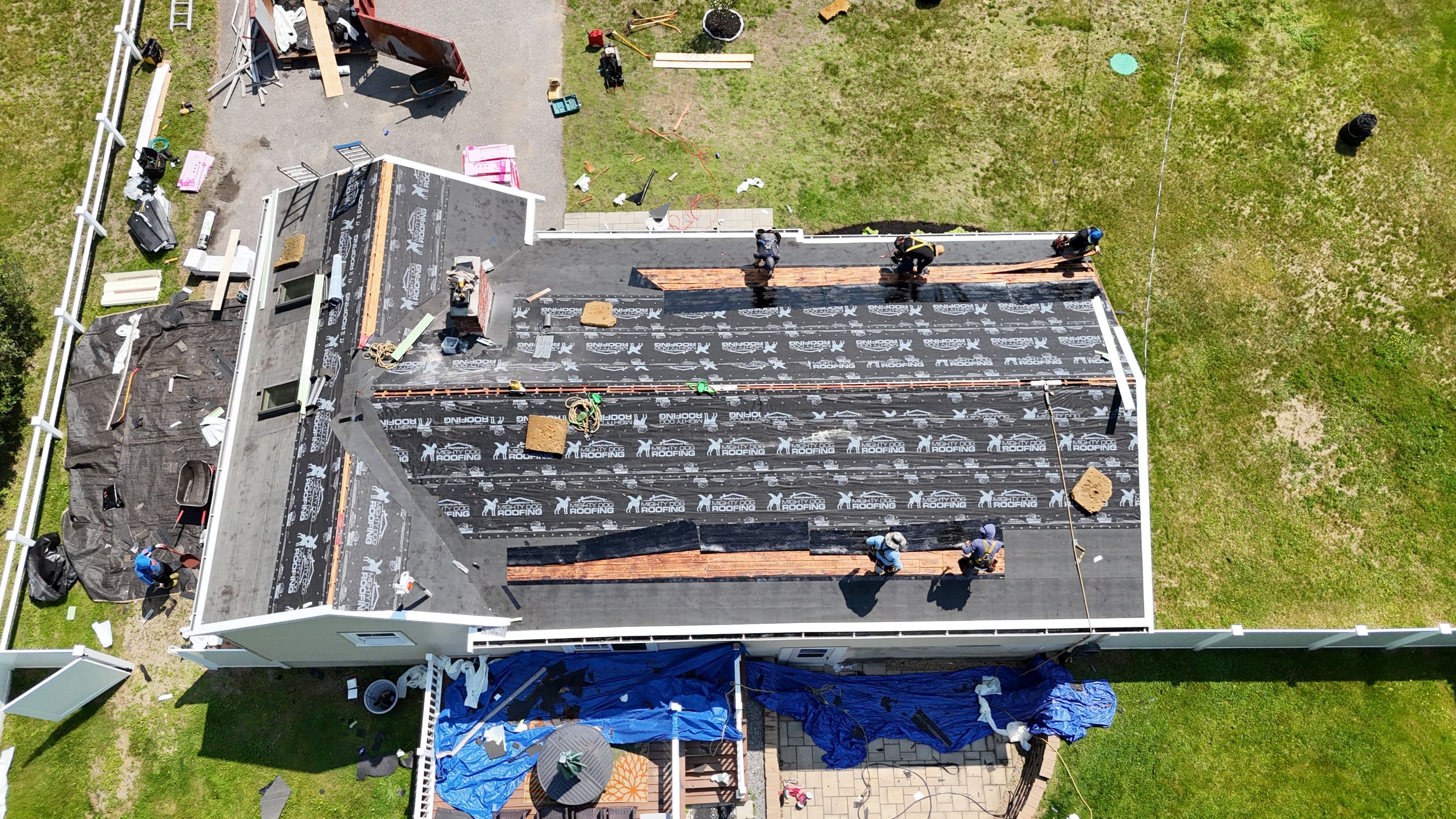 Full Roof Replacement & Chimney Repair – Onyx Black, MA by Mighty Dog Roofing of Greater Middlesex County