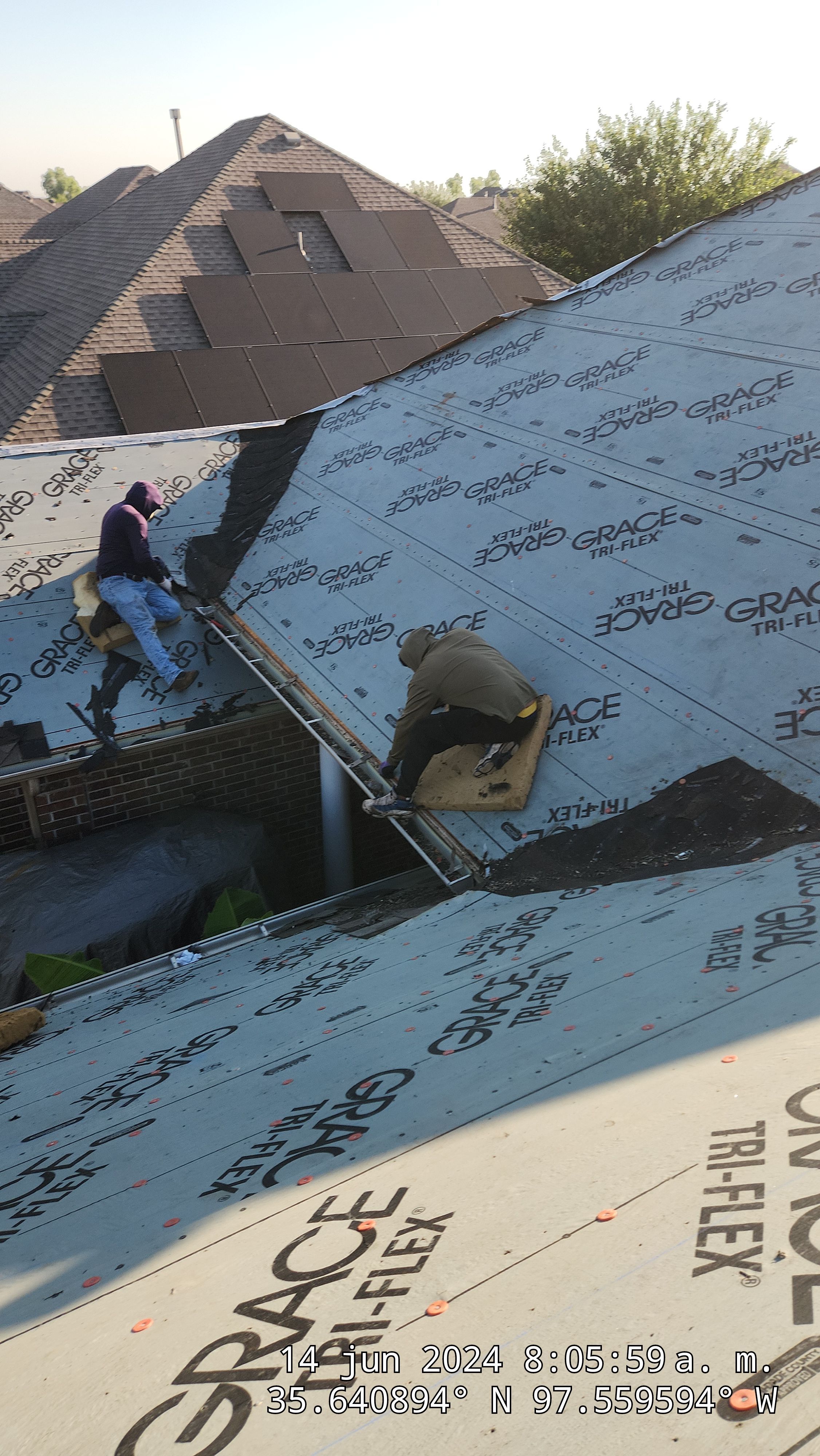 Reroof using GAF HDZ in Charcoal by Castillo Roofing
