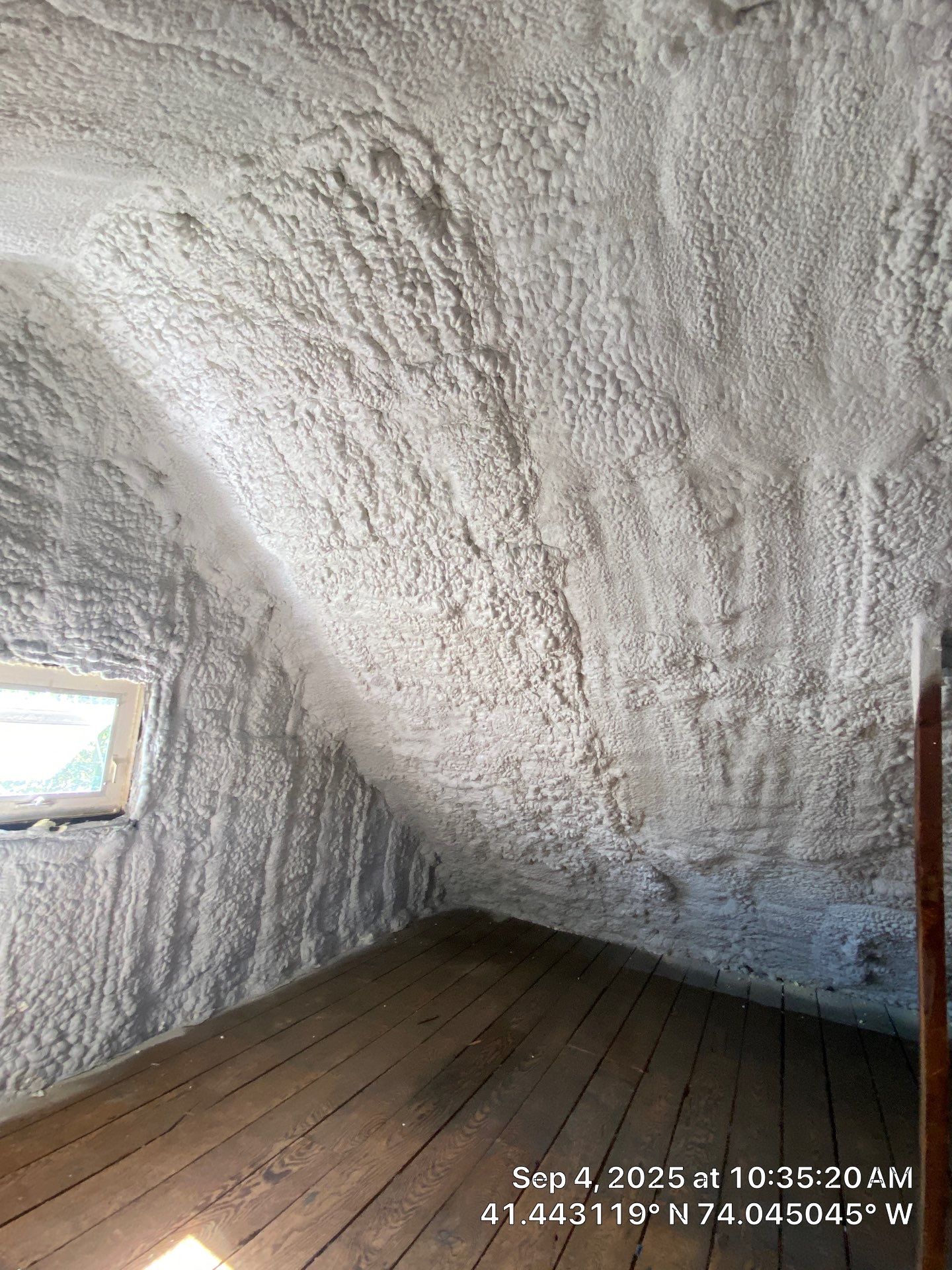 Attic Insulation using open cell spray foam by NYS Foam & Energy
