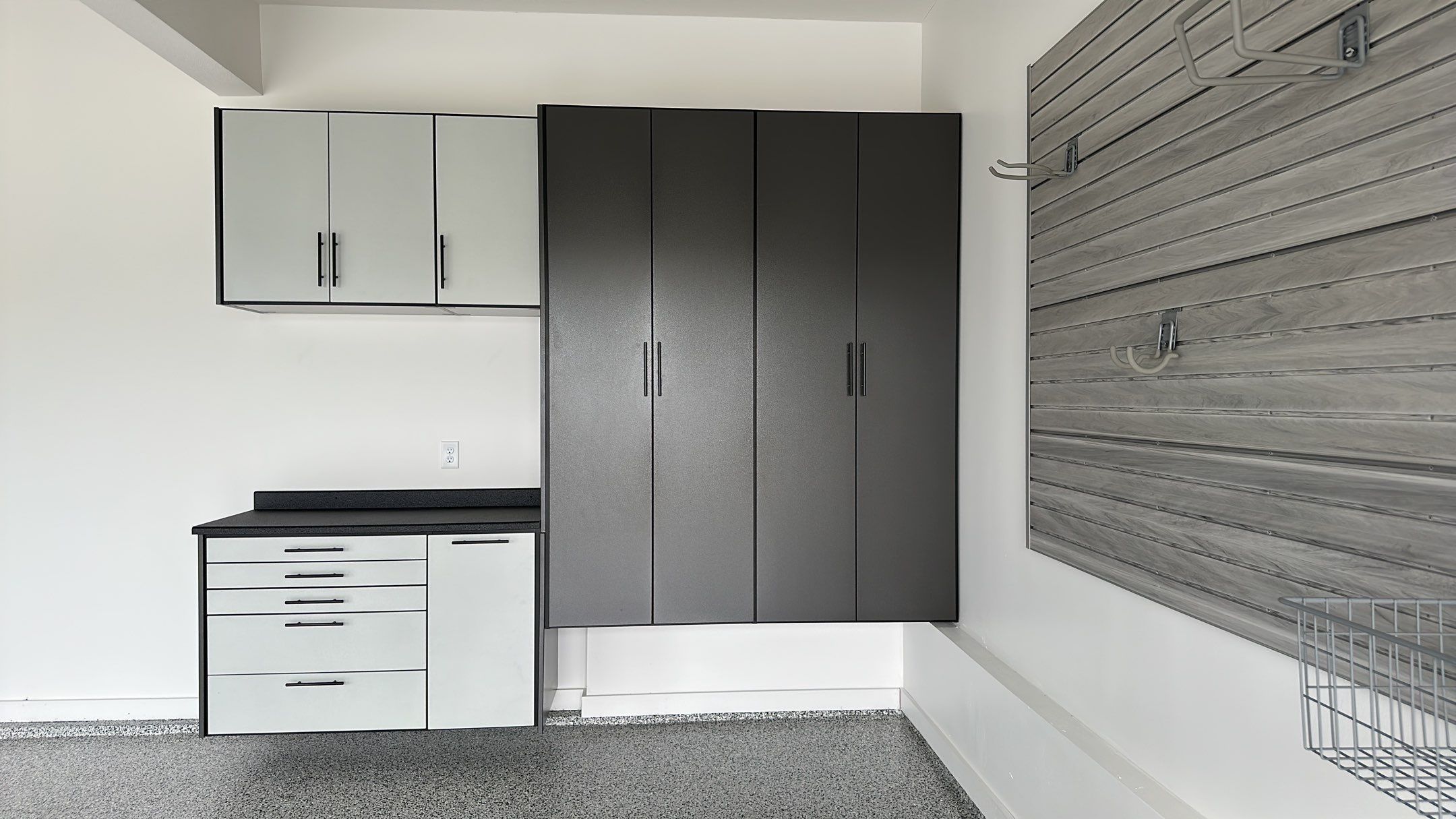 Vicki W. upgraded her garage with a Banner Garage Floor and Cabinets by Banner Garage