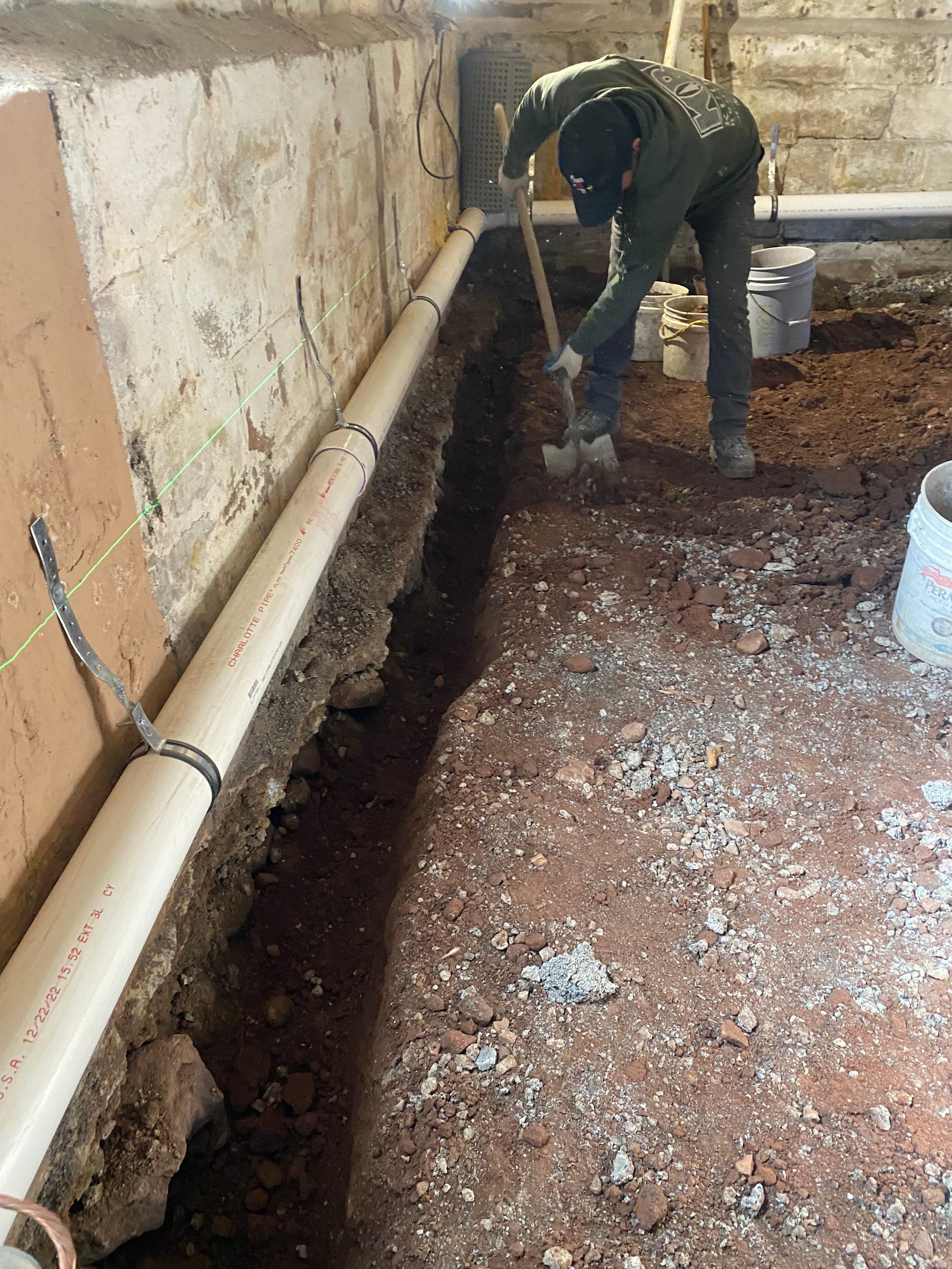 Interior French Drain, Lally Column Replacement & Concrete Floor Replacement in South Orange, NJ by Pure Service Pro, LLC