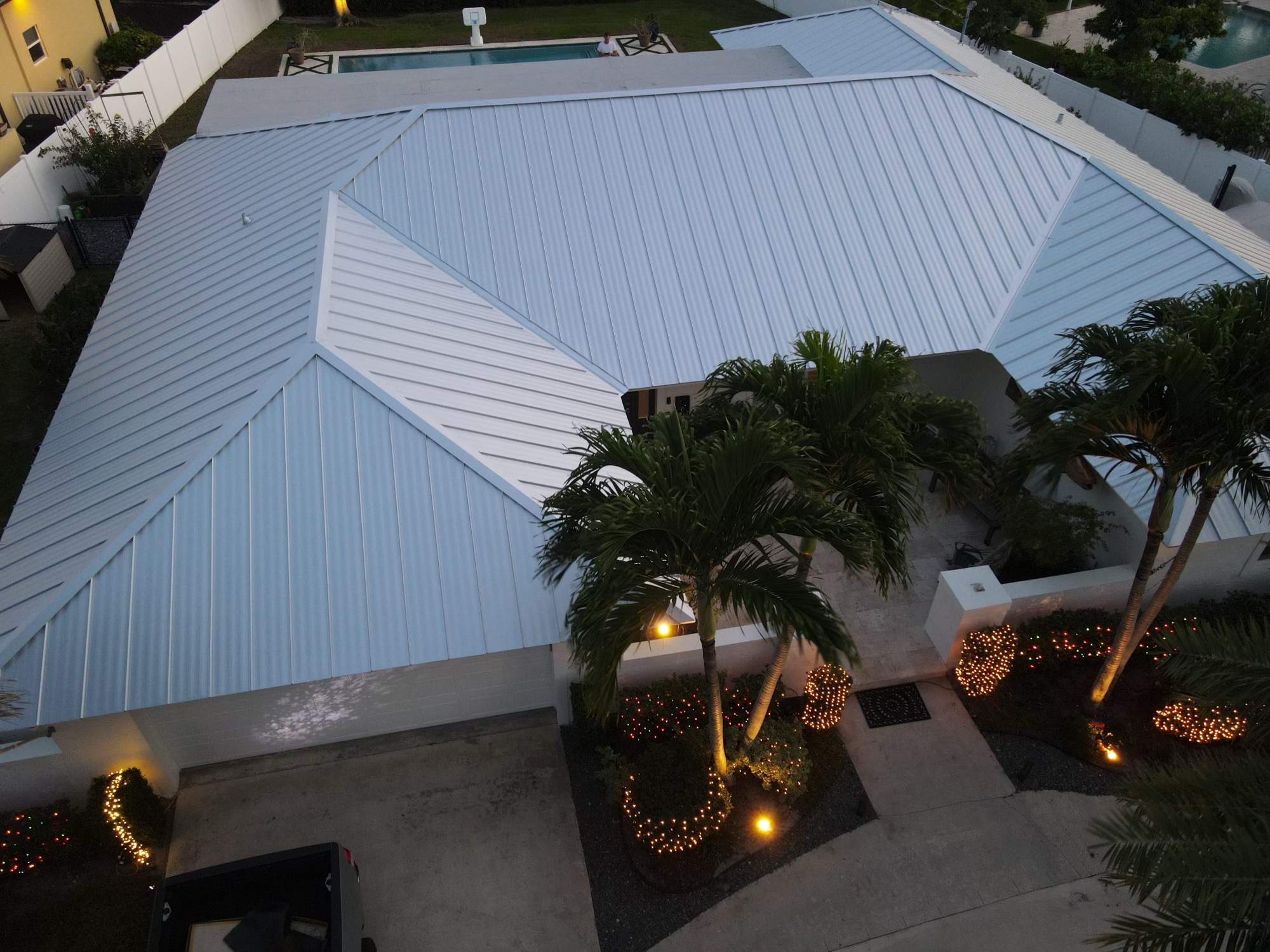 Residential Roofing Installation using 1" Nail strip metal roof by BLUES BROTHERS ROOFING