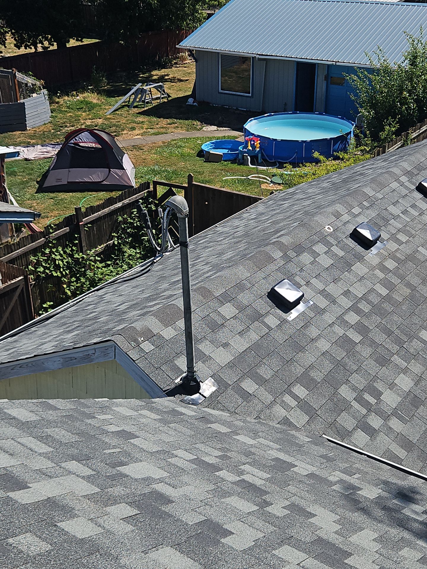 Residential Roofing Installation using IKO Dynasty (Color: Summit Grey) by Orezona Building & Roofing Company, Inc.