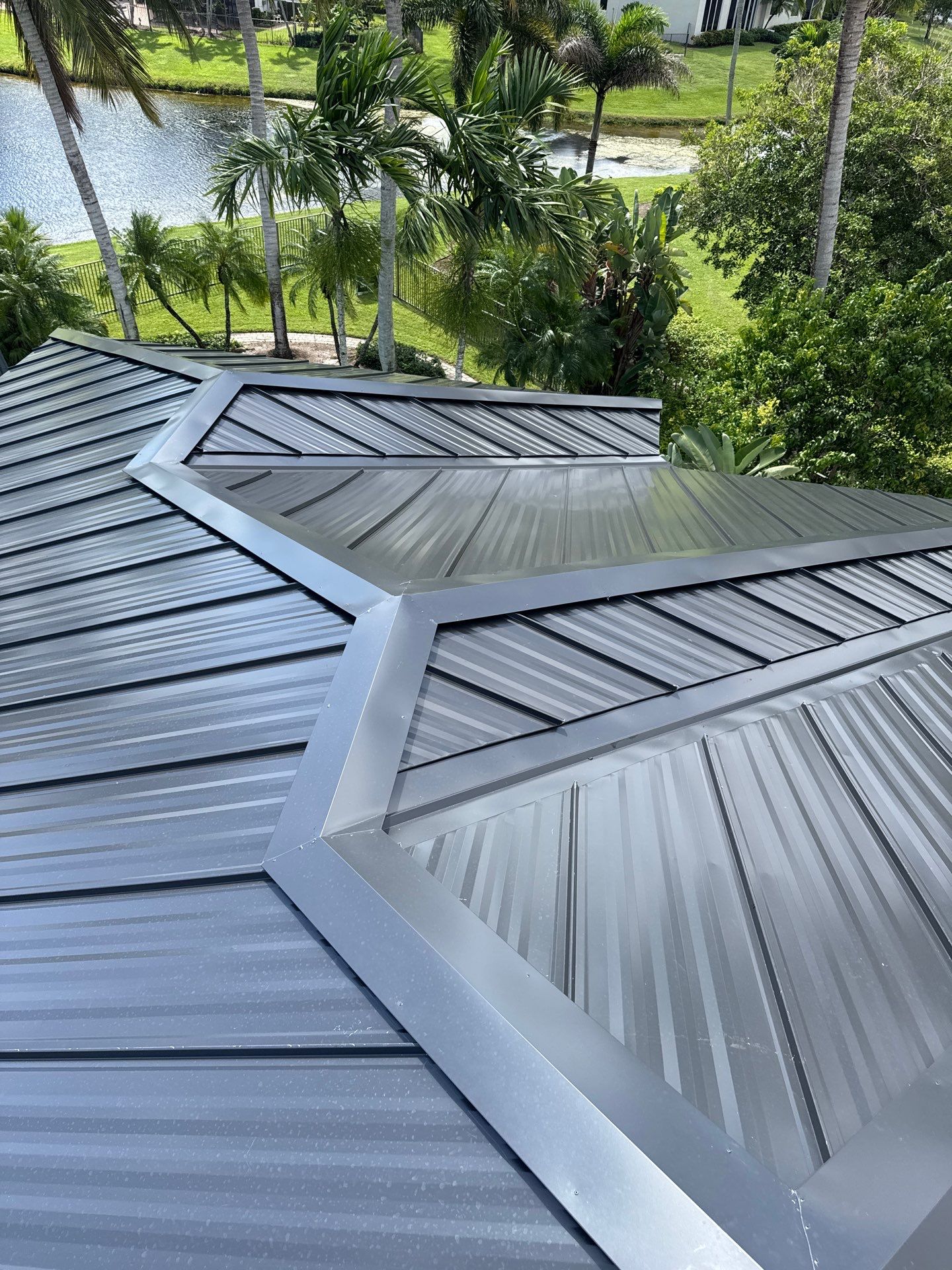 Residential Roofing Installation using 1" Nail strip metal roof by BLUES BROTHERS ROOFING