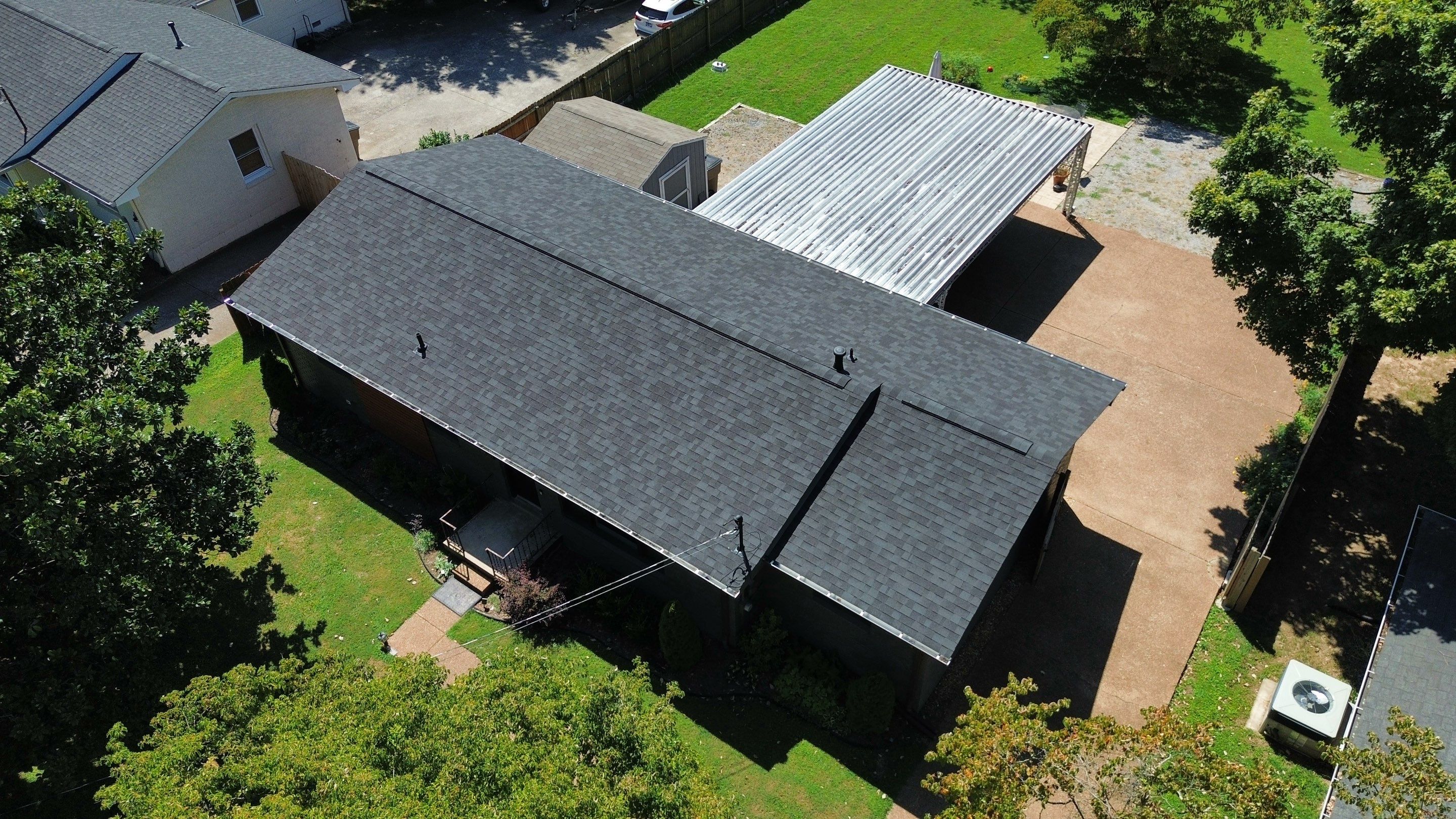 Residential Asphalt Shingle Roof and Gutter Replacement in Nashville by Shinglesmiths Roofing