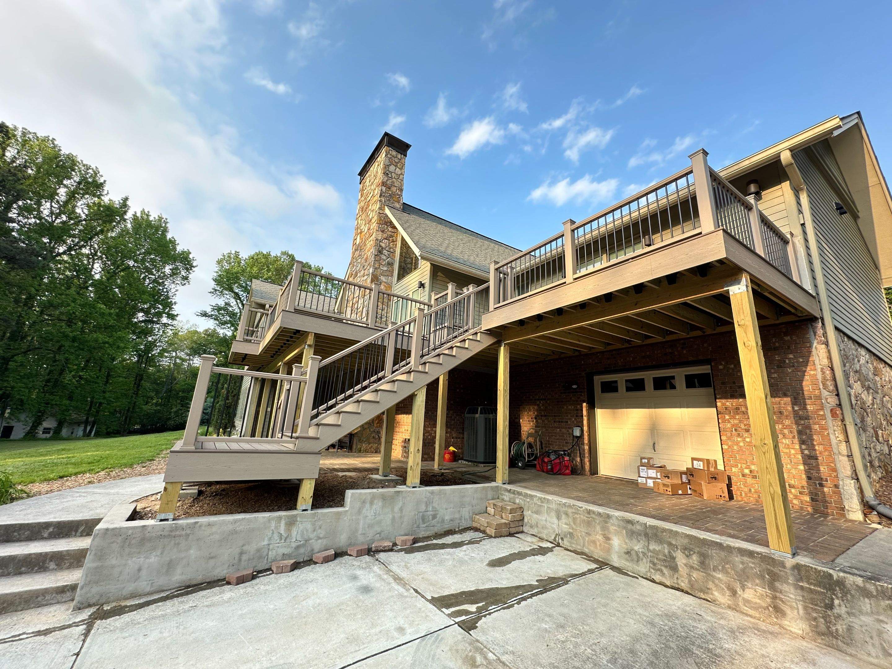 Dewey Deck Rebuild with Awning in Buford by Craftsman Deck Builders
