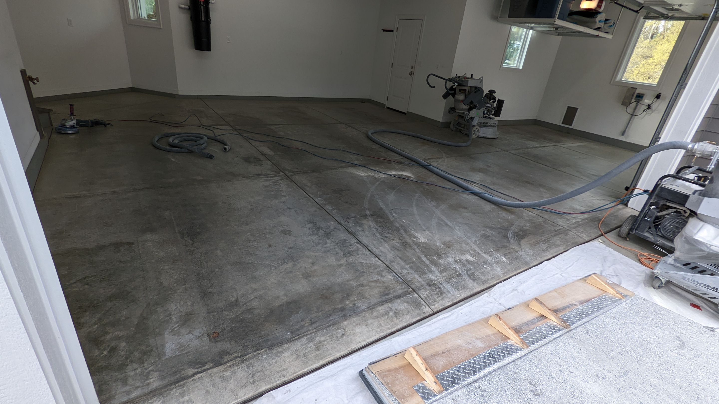 Garage Transformation using Slate Stone by Croc Coatings, LLC