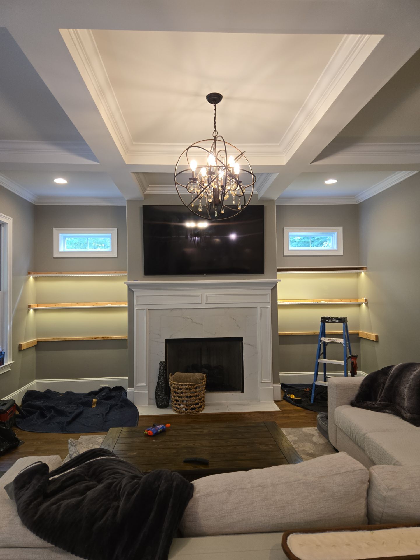 Fireplace Transformed! Custom Cabinets by A Step Above Handy LLC