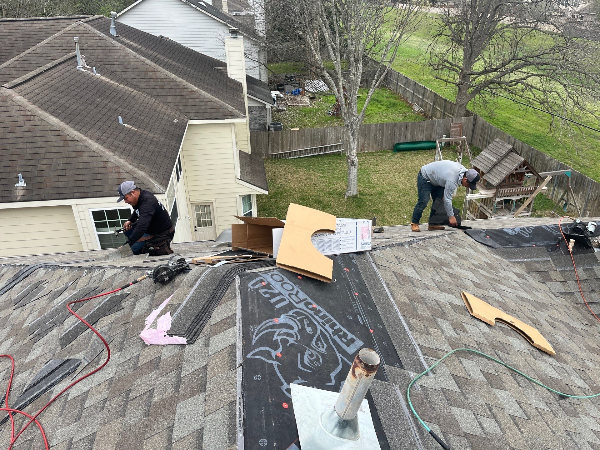 Residential Roofing Installation using Owen's Corning Duration (Lifetime) Shingles by Roof Repair Company