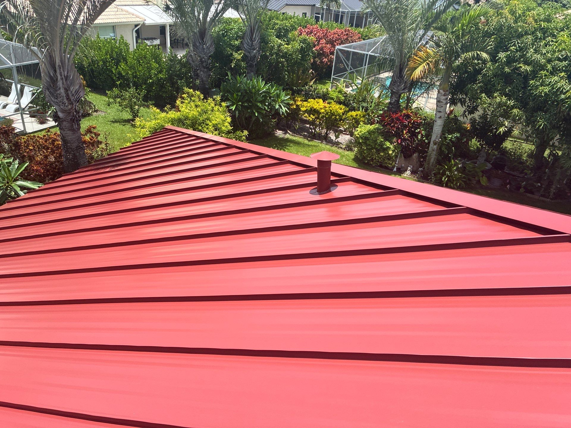 24ga 1.5" Mechanical Seam Colonial Red by Total Roofing System The Metal Roof Experts