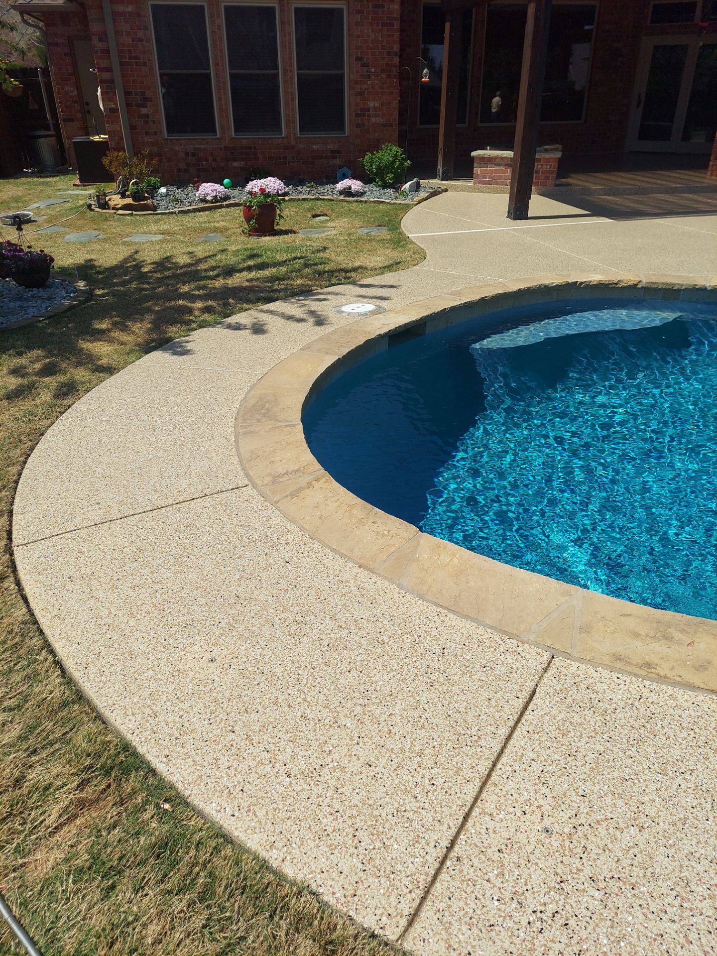 Patio & Pool Deck Coating using Pecan by Copperhead Coatings