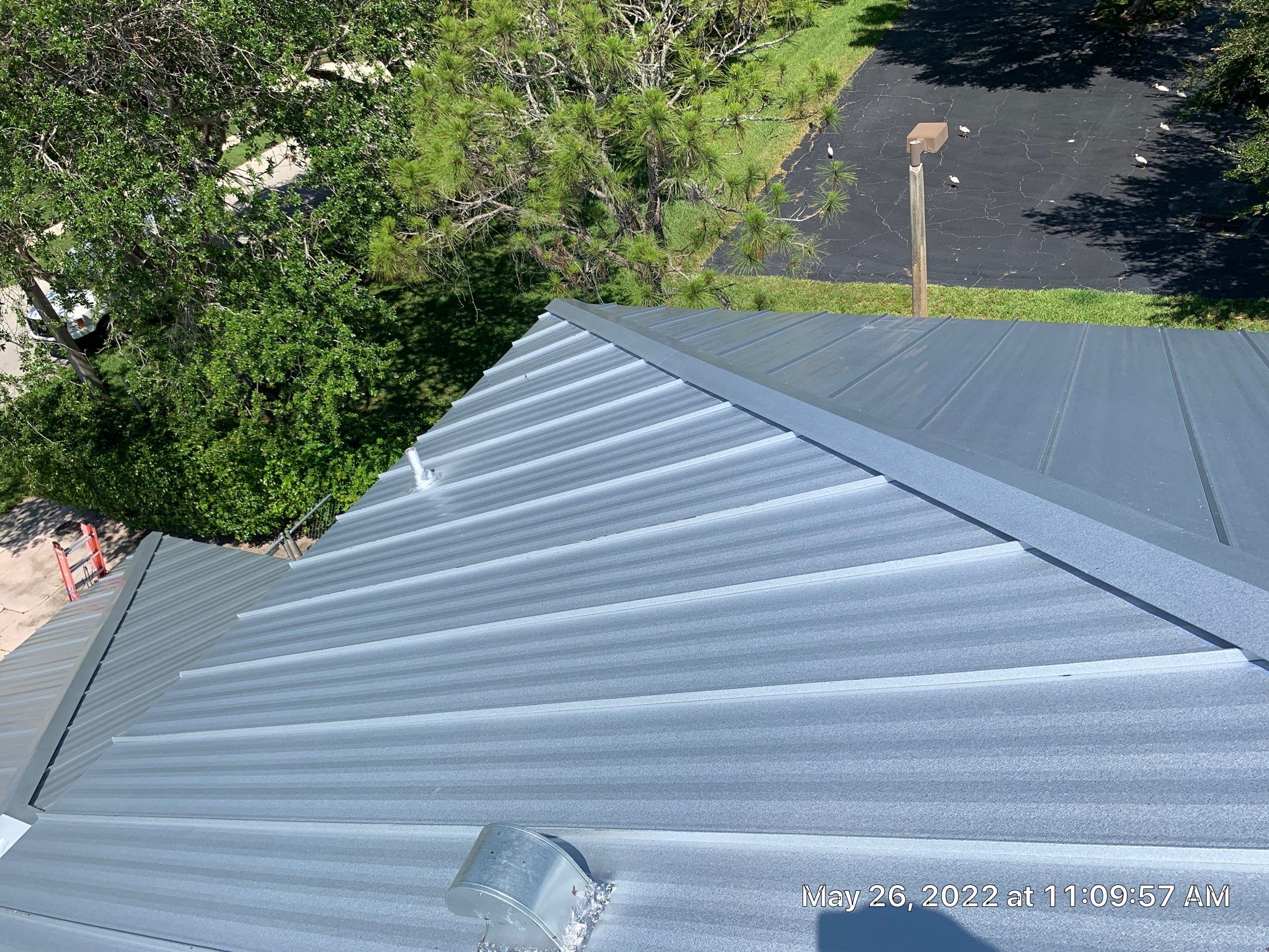 Residential Roofing Installation using 1" Nail strip metal roof by BLUES BROTHERS ROOFING