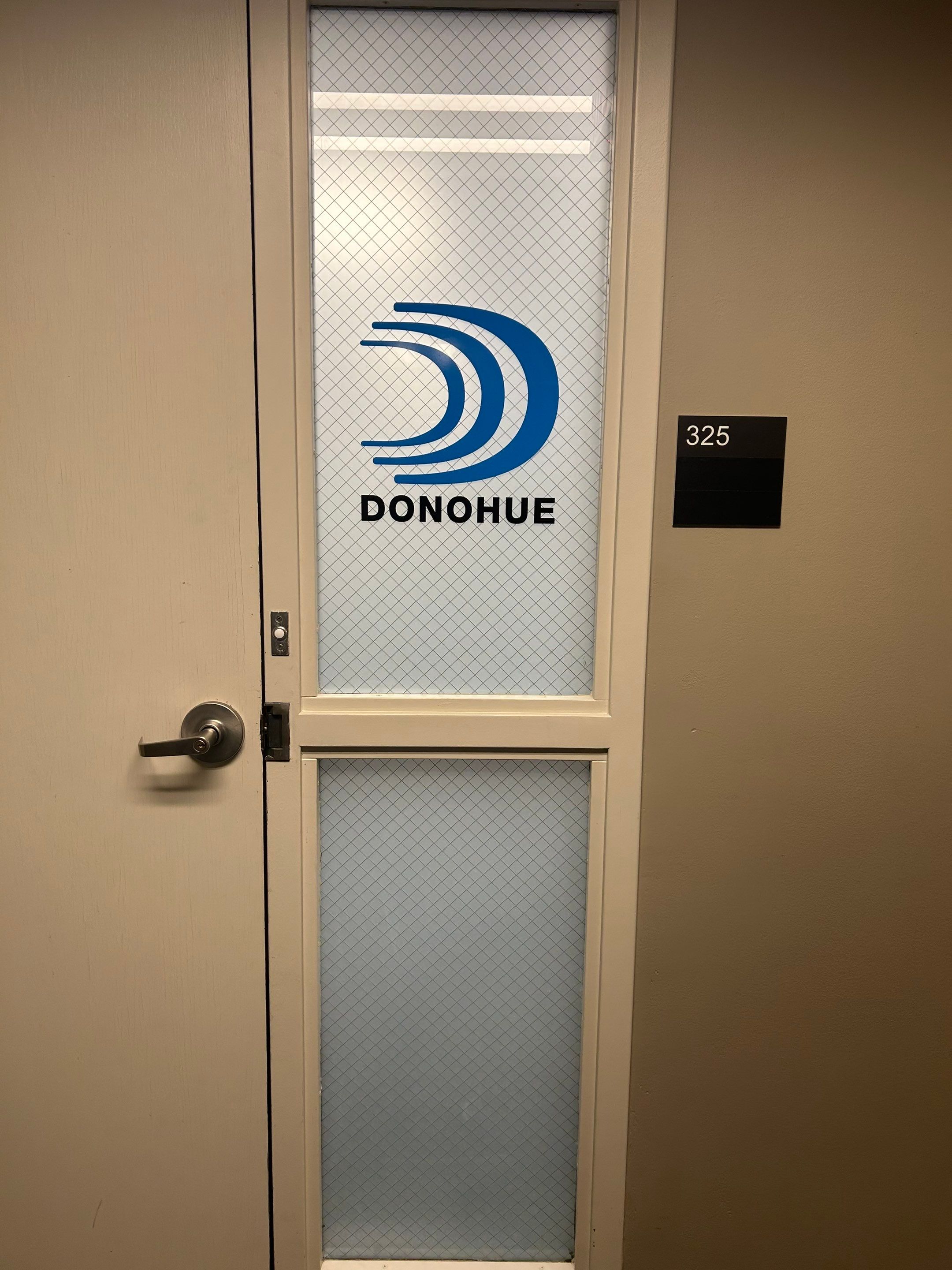 Donohue - Interior Signage by Hayes Design co