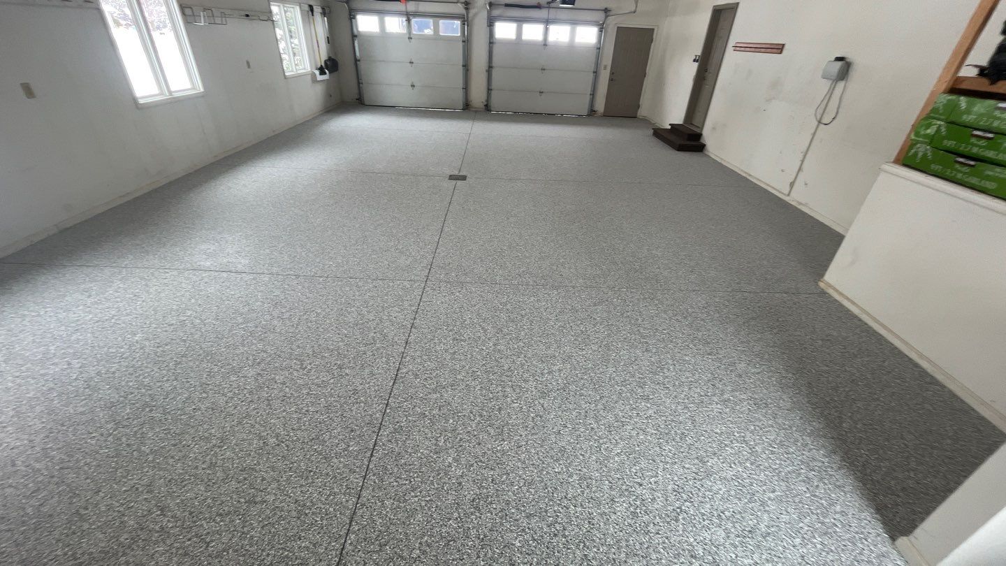 Garage using Slate Stone by Select Painting, Coatings & Garage Cabinets