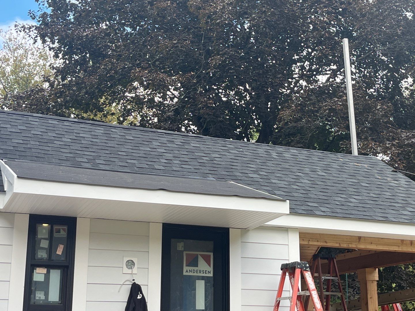 Standing Seam Metal Roof using Aluminum 032GA color Matte Black by CMNG LLC