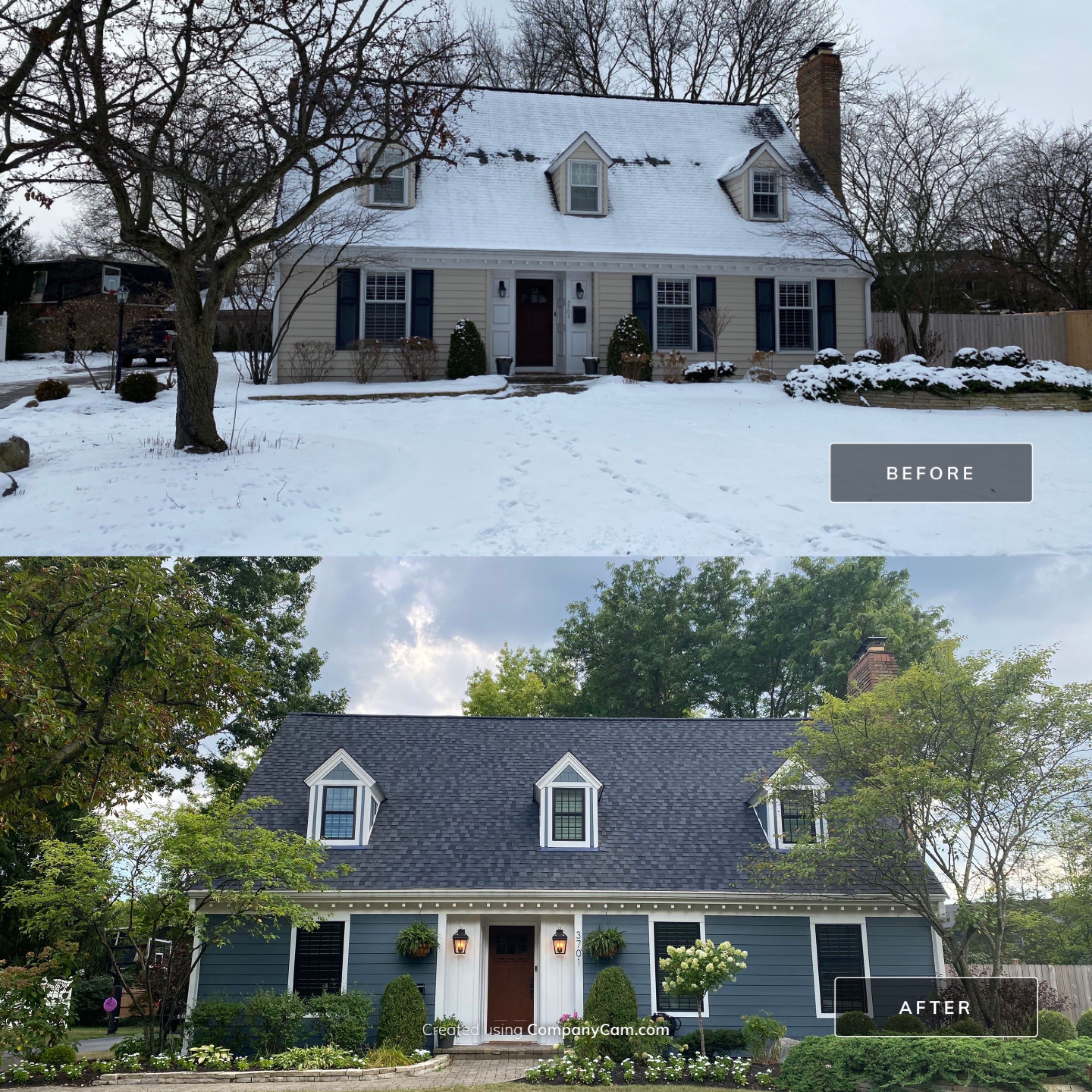 Residential Roofing Installation using James Hardie Fiber Cement Lap Siding and Certainteed Landmark Pro Shingles by Best Exteriors Inc