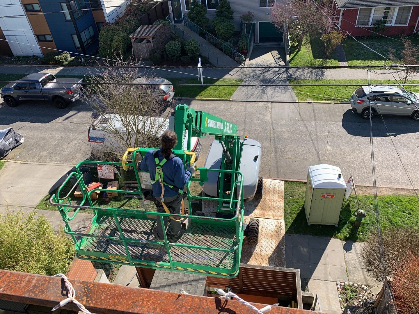 Ballard Rooftop Deck using IPE Tiles by Alki deck builders