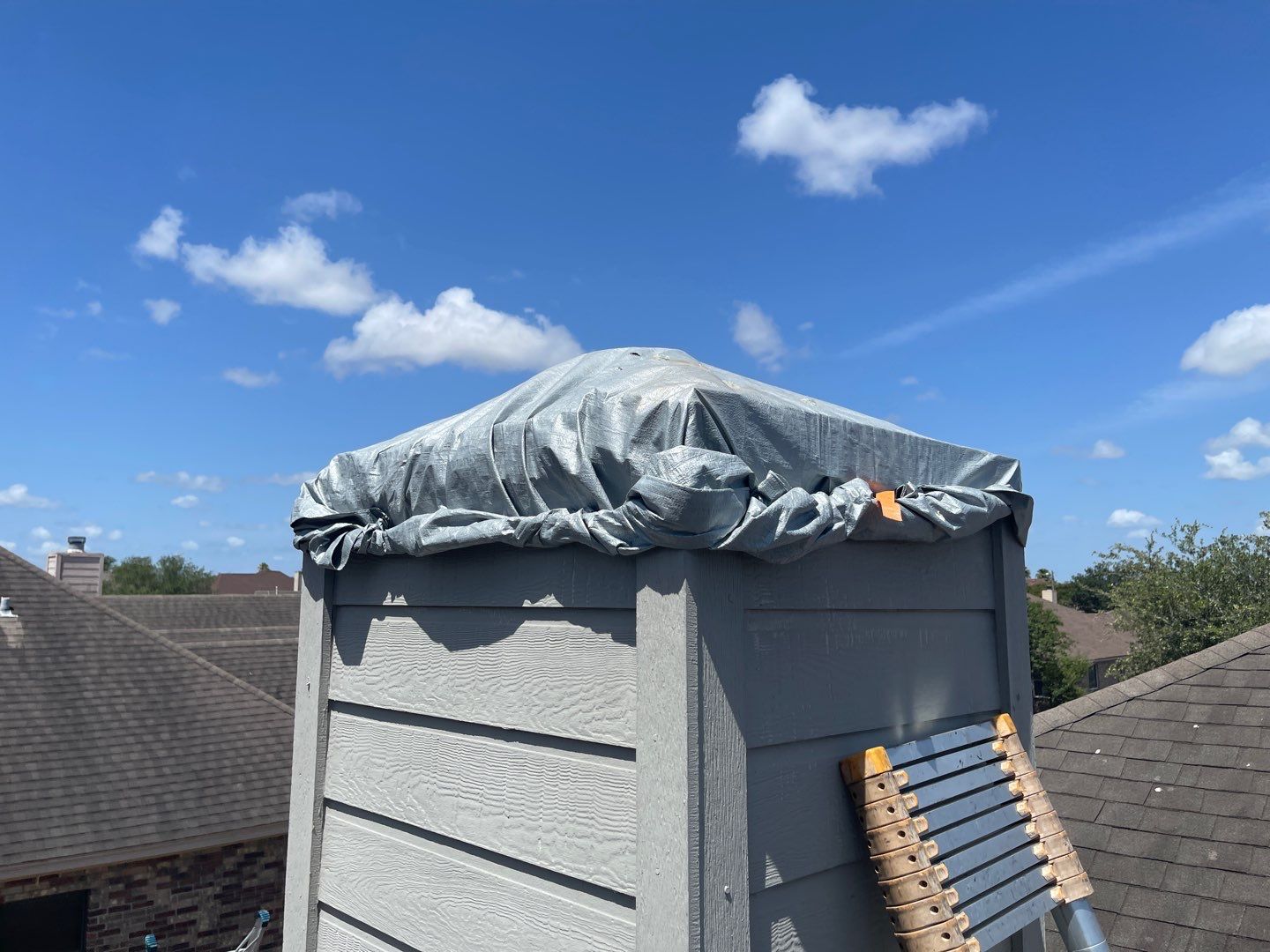 Chimney Cap & Chase Replacement using Custom Fabricated Steel by Lighthouse Roofing