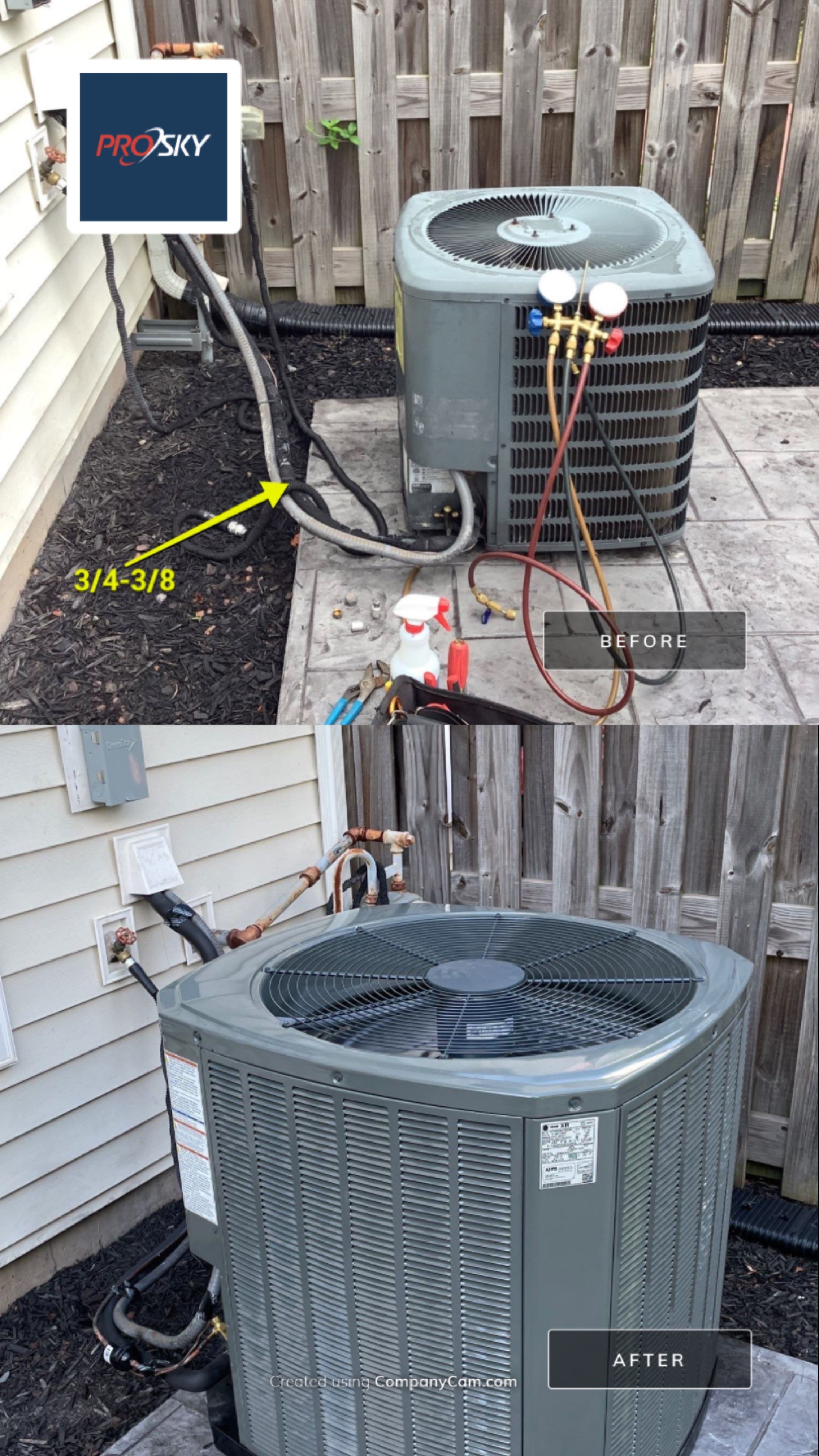 Trane 16 seer AC & 2 stage Gas furnace using Trane by Pro Sky Services