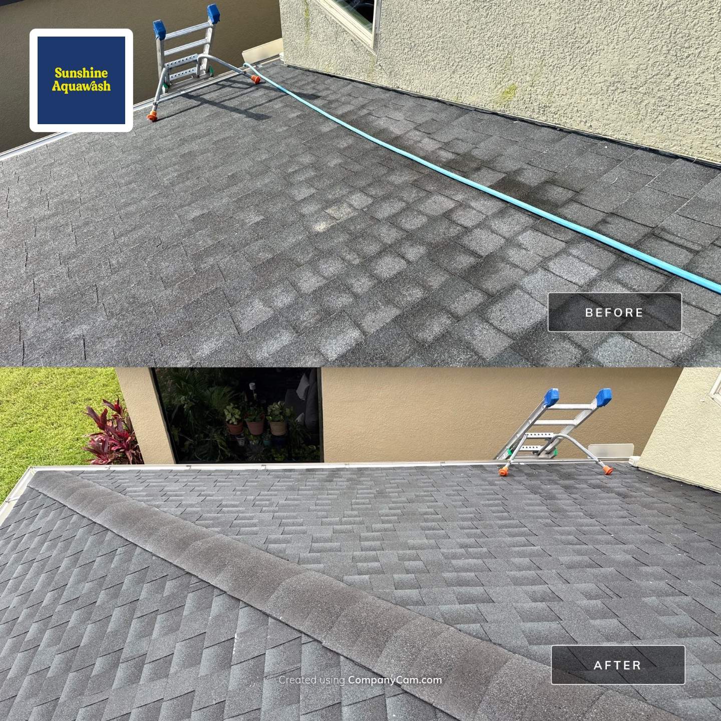 2-Story Asphalt Shingle Roof Cleaning & House Wash – Cypress Mill, Sun City Center, FL by Sunshine AquaWash
