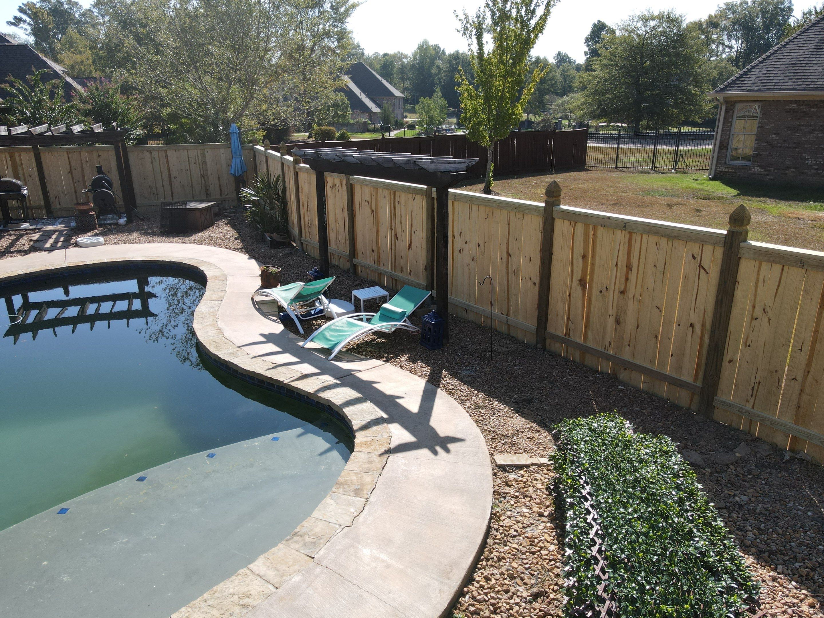 6ft Treated Pine Good Neighbor Fence 6x6 French Gothic Posts by Roberson Construction LLC