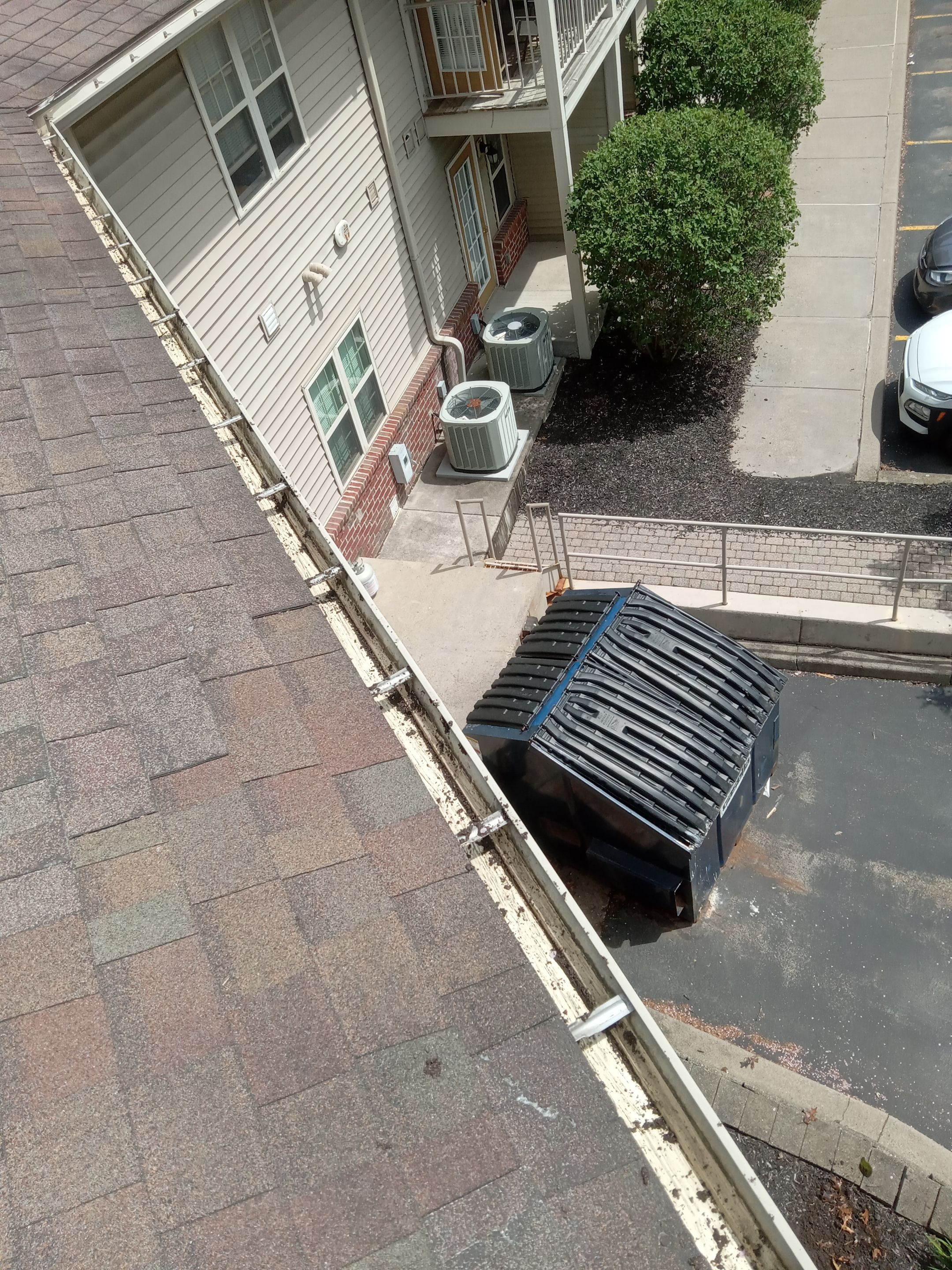 Commercial gutter cleaning Avon, NY after photo with clean gutters