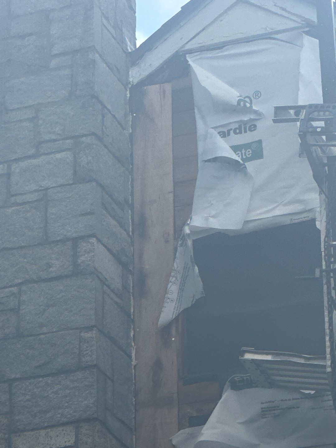 Siding Installation using Hardie Plank Artic white by A Plus Exterior