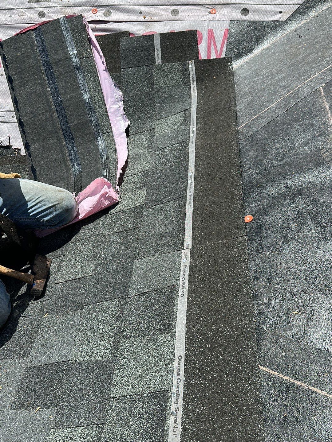 Residential Roofing Installation using Owen's Corning Duration (Lifetime) Shingles by Roof Repair Company