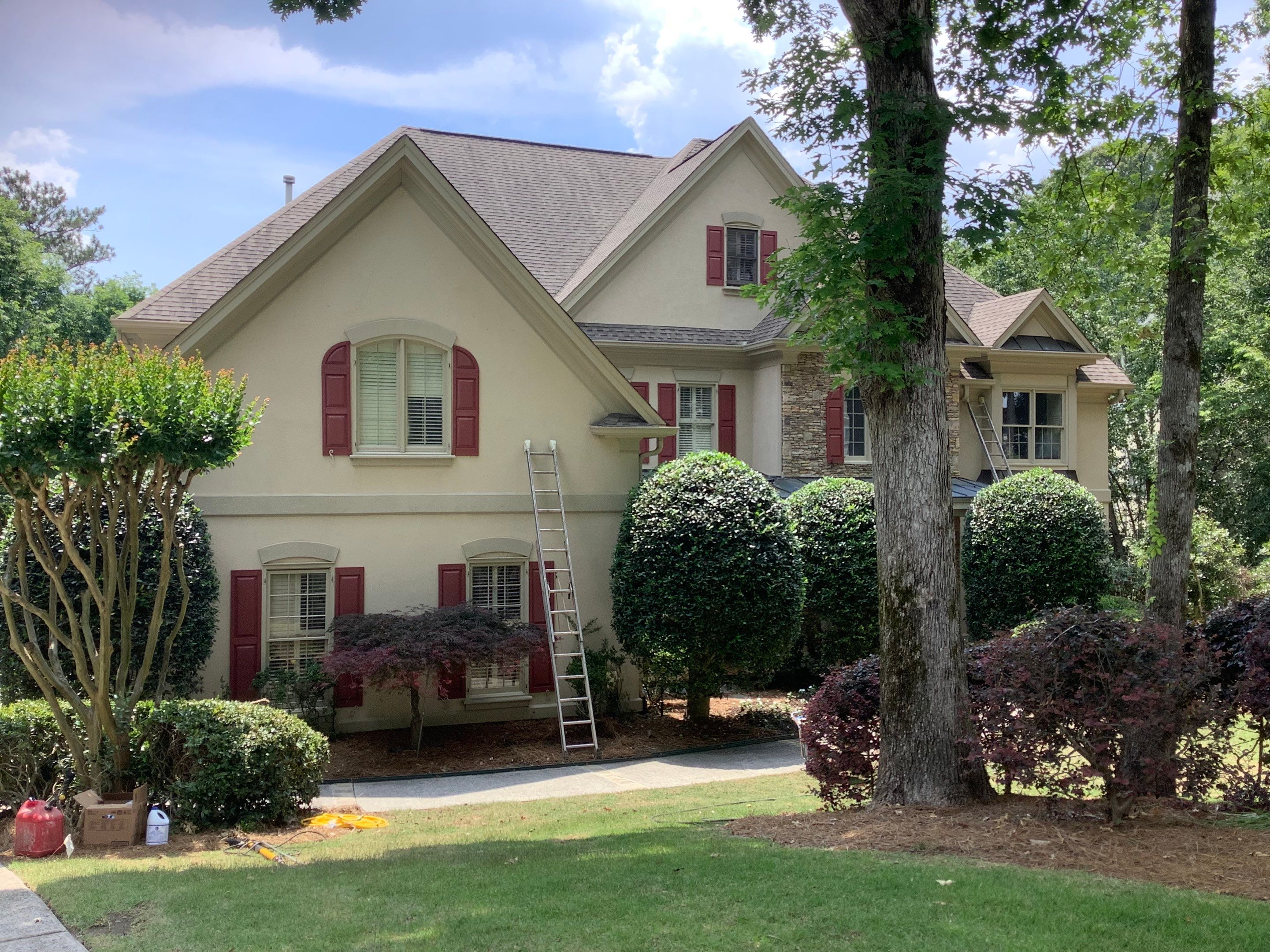 Exterior Painting and Shutter Refresh for a Roswell Stucco Home by Swift Home Renovations