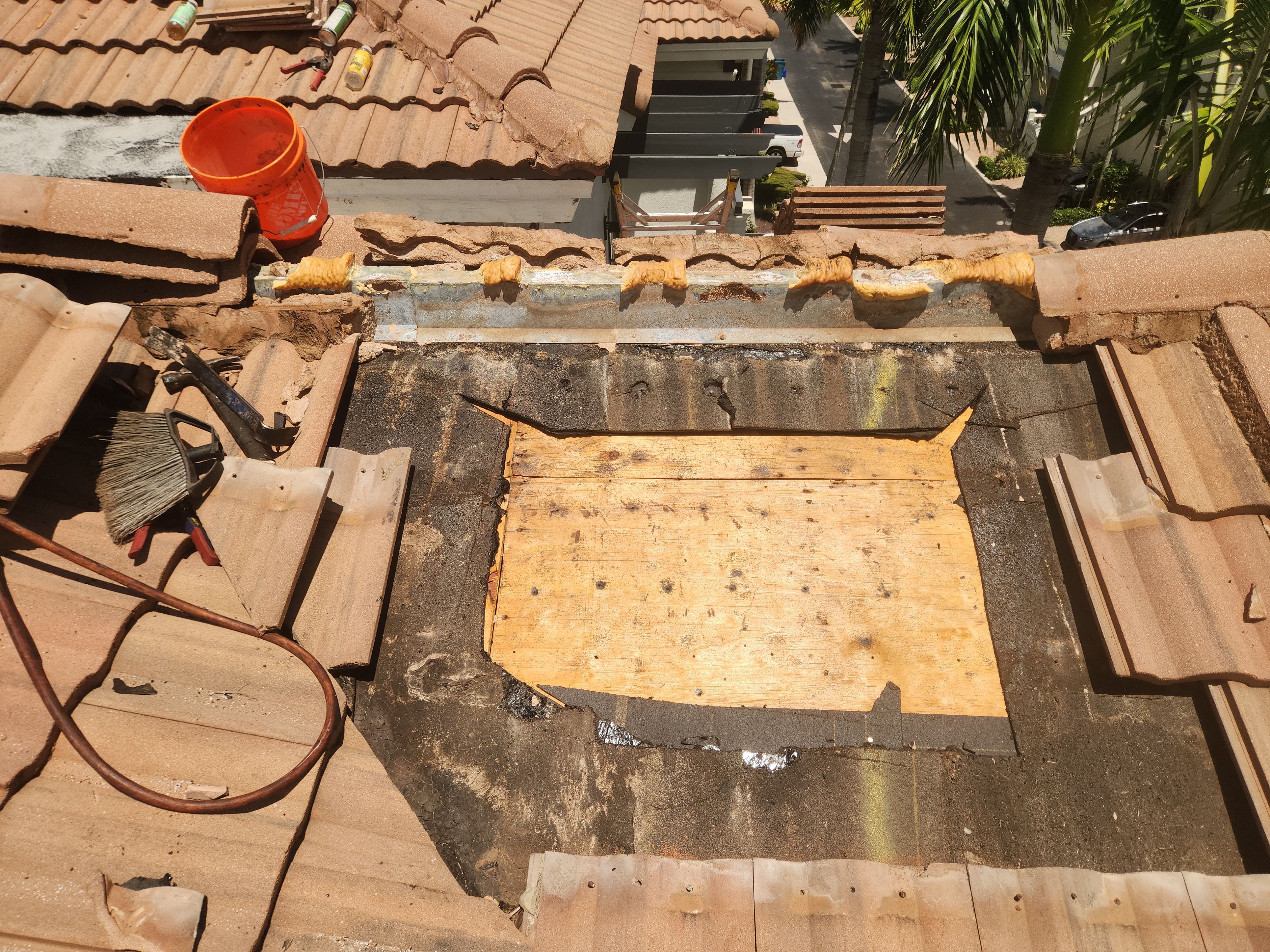 Tile Roof Leak Repair and Plywood Decking Replacement in Boynton Beach by Aastro Roofing
