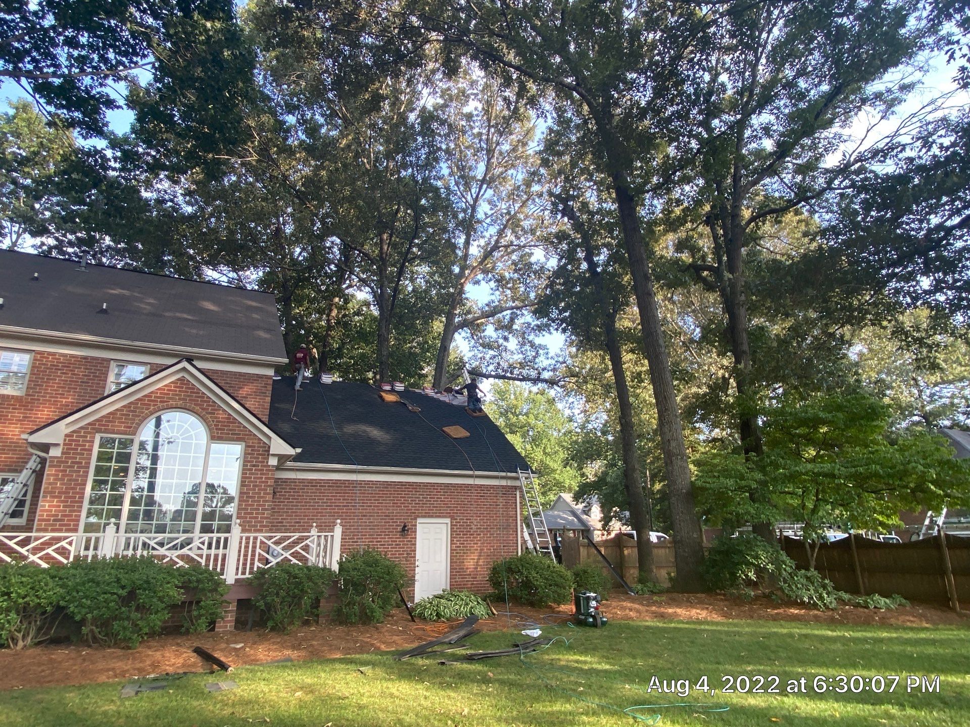 Roof Replacement using Gaf HDZ Charcoal by Just In Time Roofing and Restoration