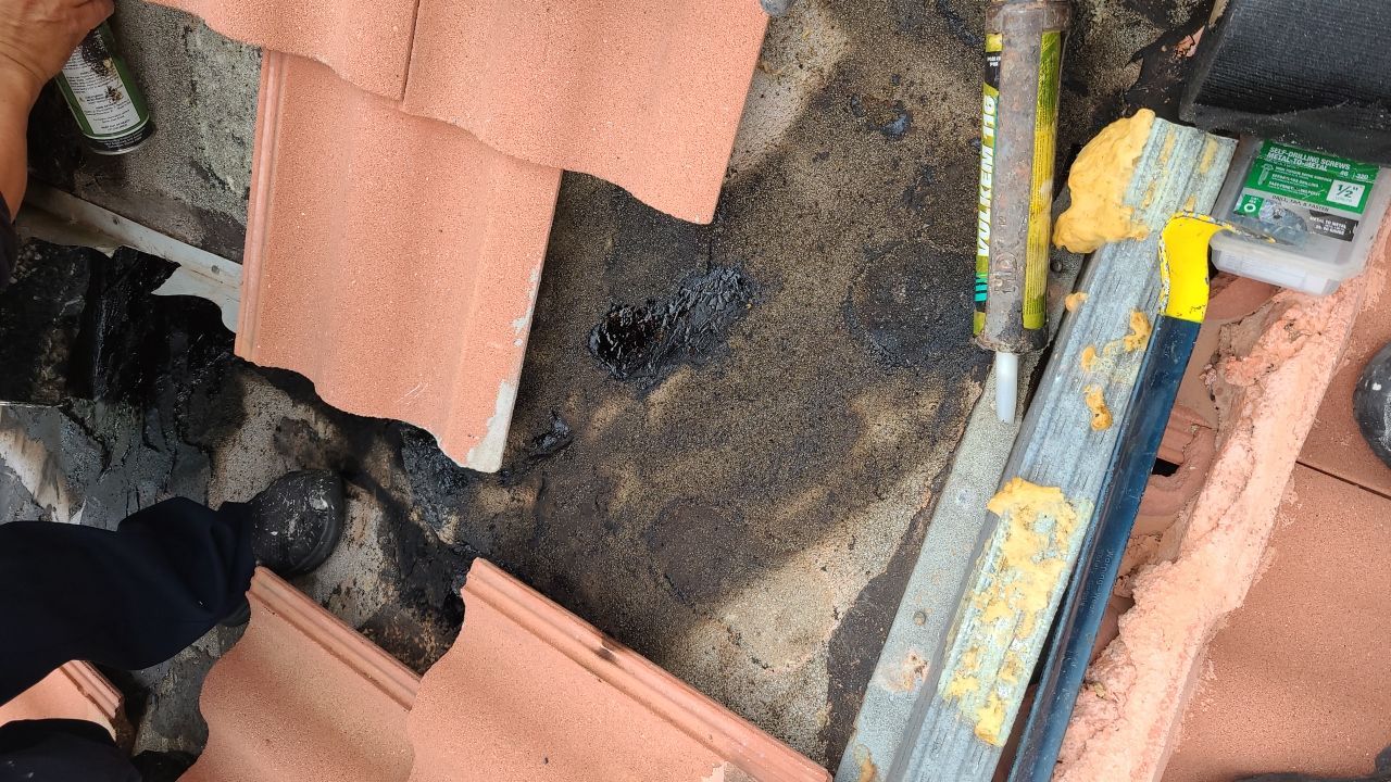 Margate Tile Roof Repair and Ridge Cap Mortar Restoration by Aastro Roofing