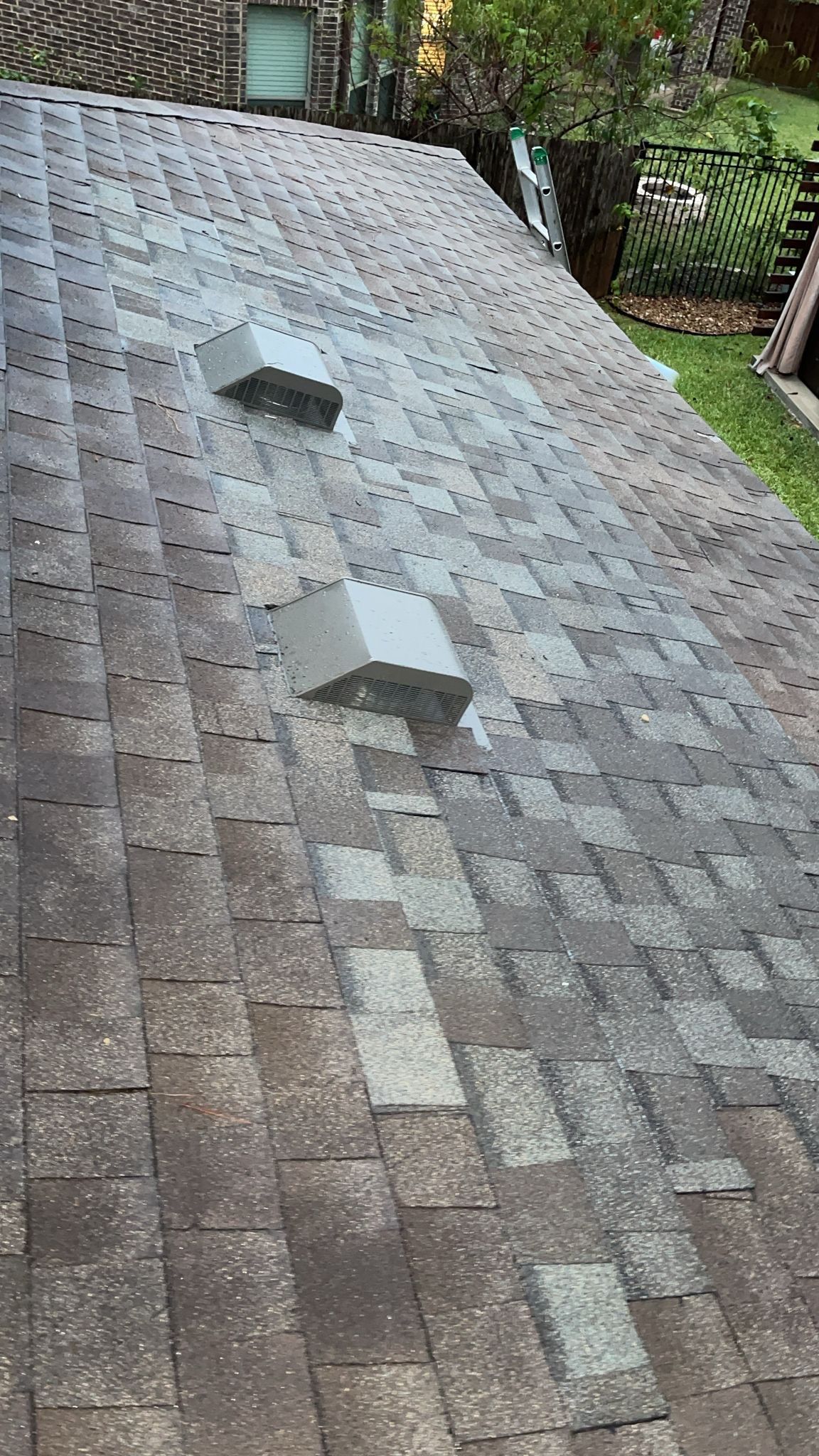 Hail Damage using Owen's Corning Duration (Lifetime) Shingles by Roof Repair Company