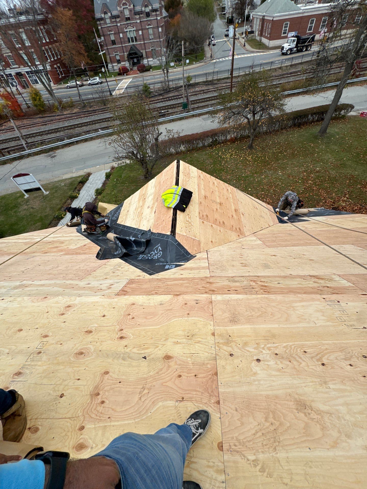 Ayer Church Complete Roof with Code-Compliant Overlay & Dual Chimney Restoration by Mighty Dog Roofing of Greater Middlesex County