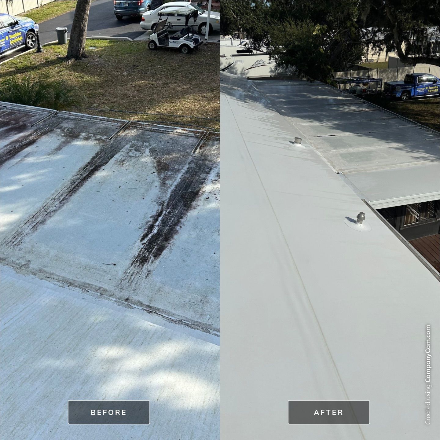 TPO Membrane Roof Cleaning and Gutter Cleaning by Sunshine AquaWash