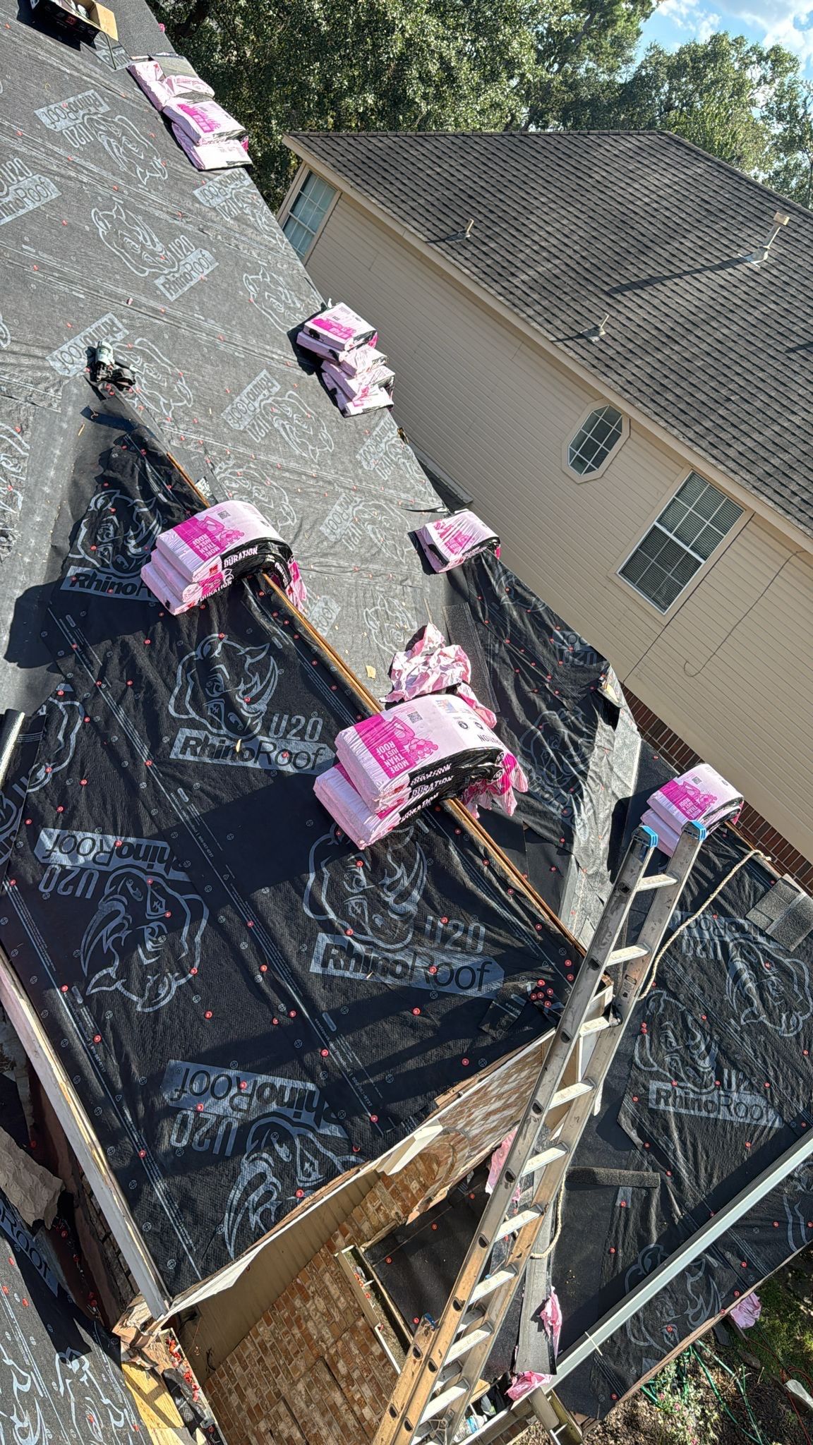 Residential Roofing Installation using Owen's Corning Duration (Lifetime) Shingles by Roof Repair Company