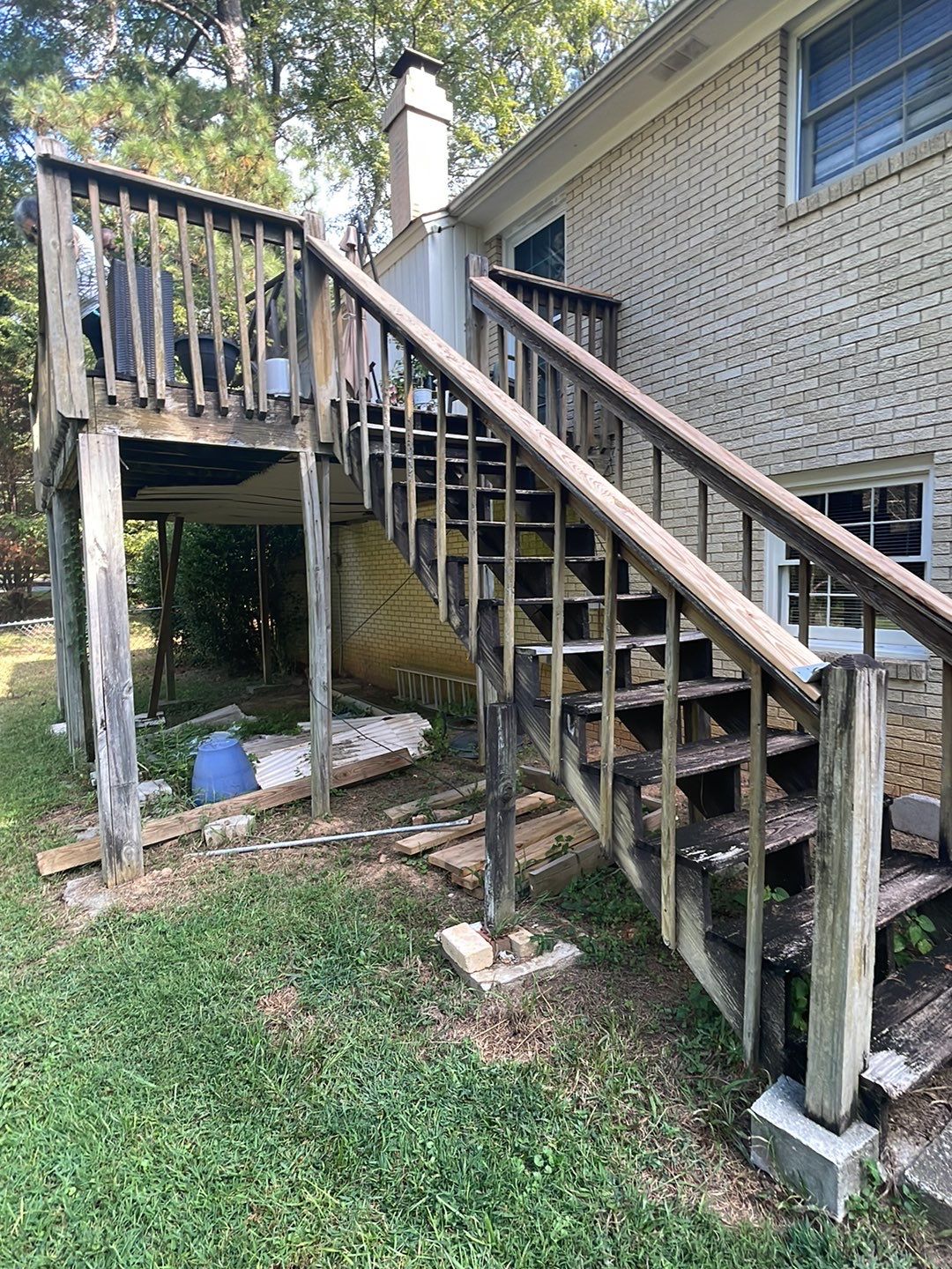 Split Rail Trail - Deck Installation  by Pillar and Pine
