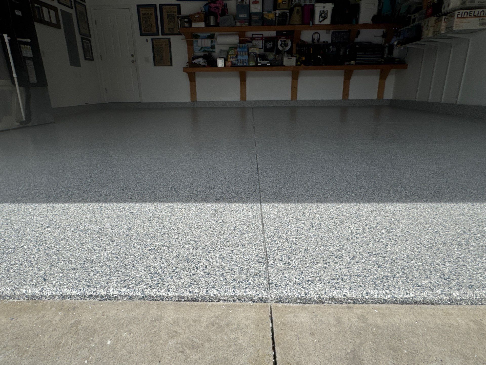 Garage Project in Newberry, FL in Tidal Wave by Cross Creek Concrete Coatings