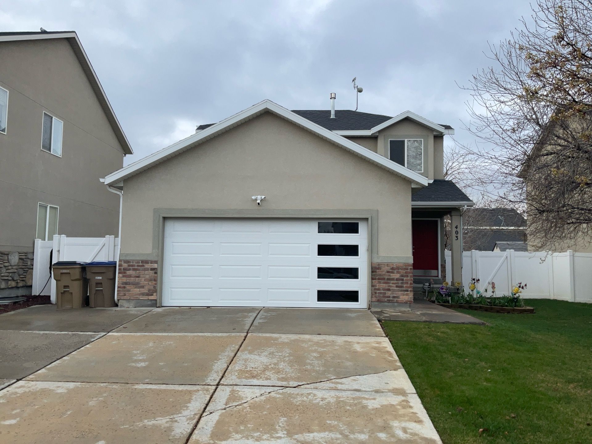 Draper | Stucco & Brick to Hardie Conversion | Aged Pewter & Arctic White by Ideal Siding Utah