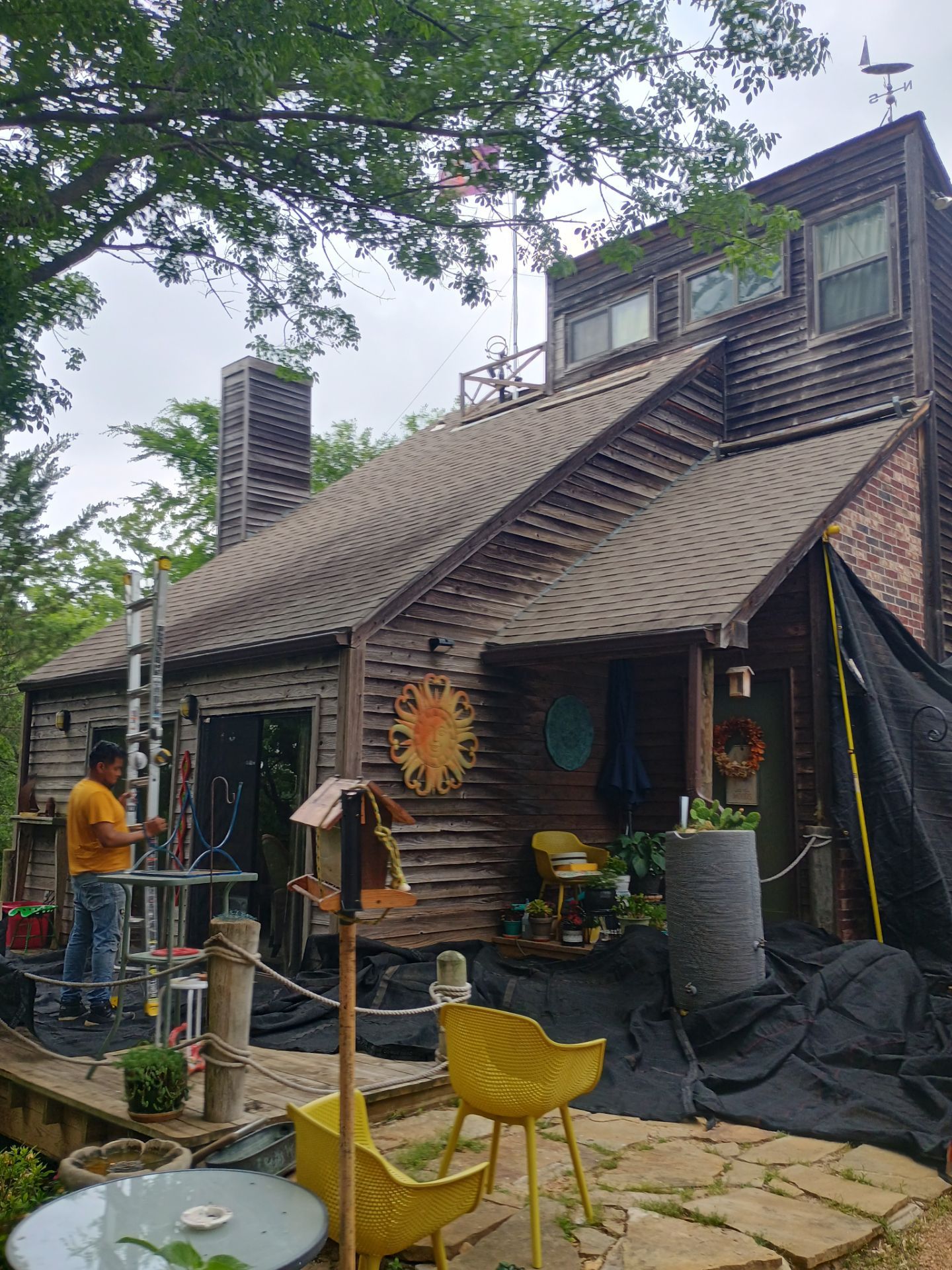 Roof Replacement for Multi-Level Home in Sulphur, Oklahoma by BANA Roofing and Solar Supply