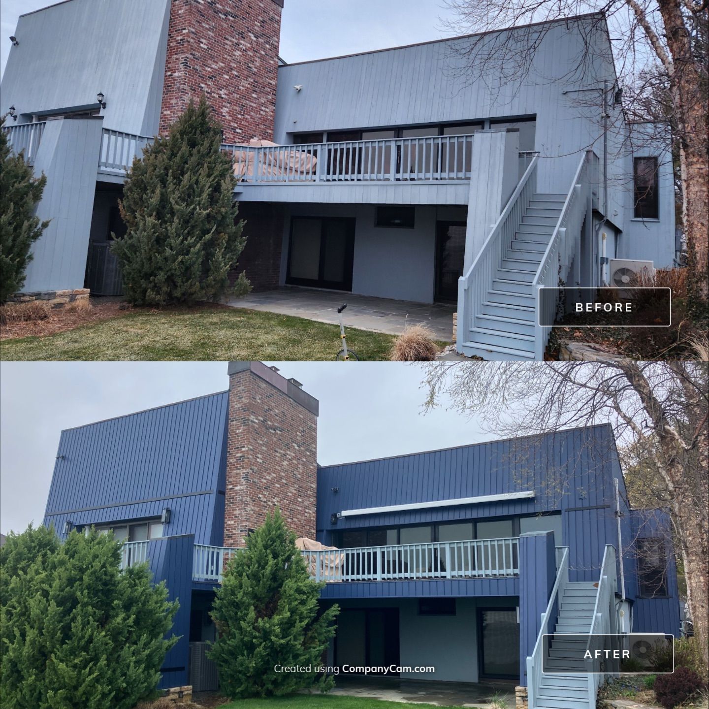 Siding Renewal with Cert S/7 Reverse Board & Batten, Midnight Blue by DiGiorgi Roofing and Siding Inc