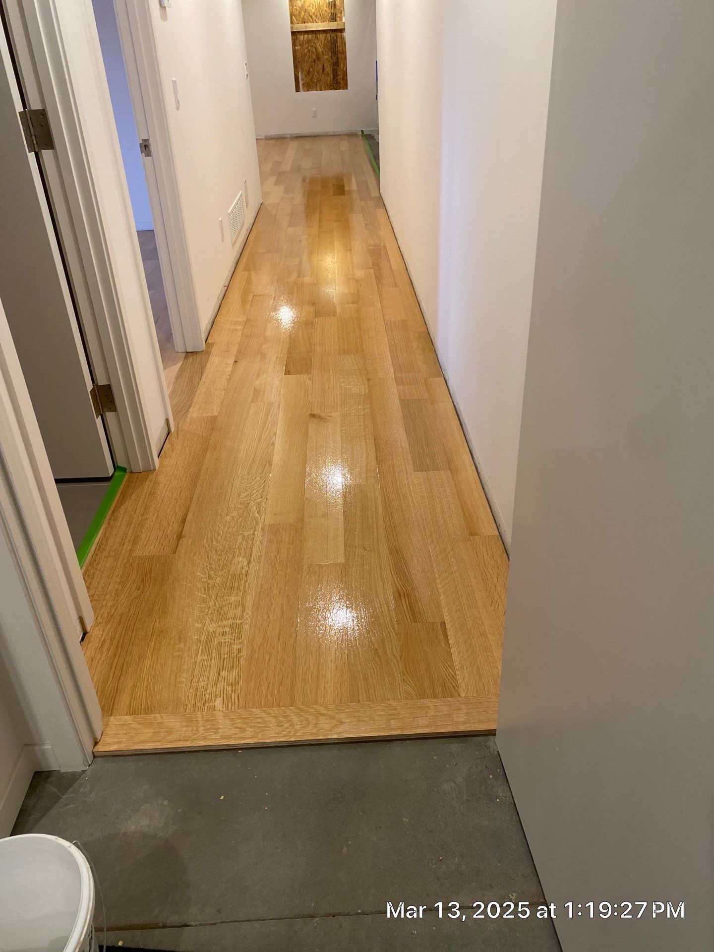 Basement Remodel using Engineered White Oak by RTBaldwin Hardwood Floors