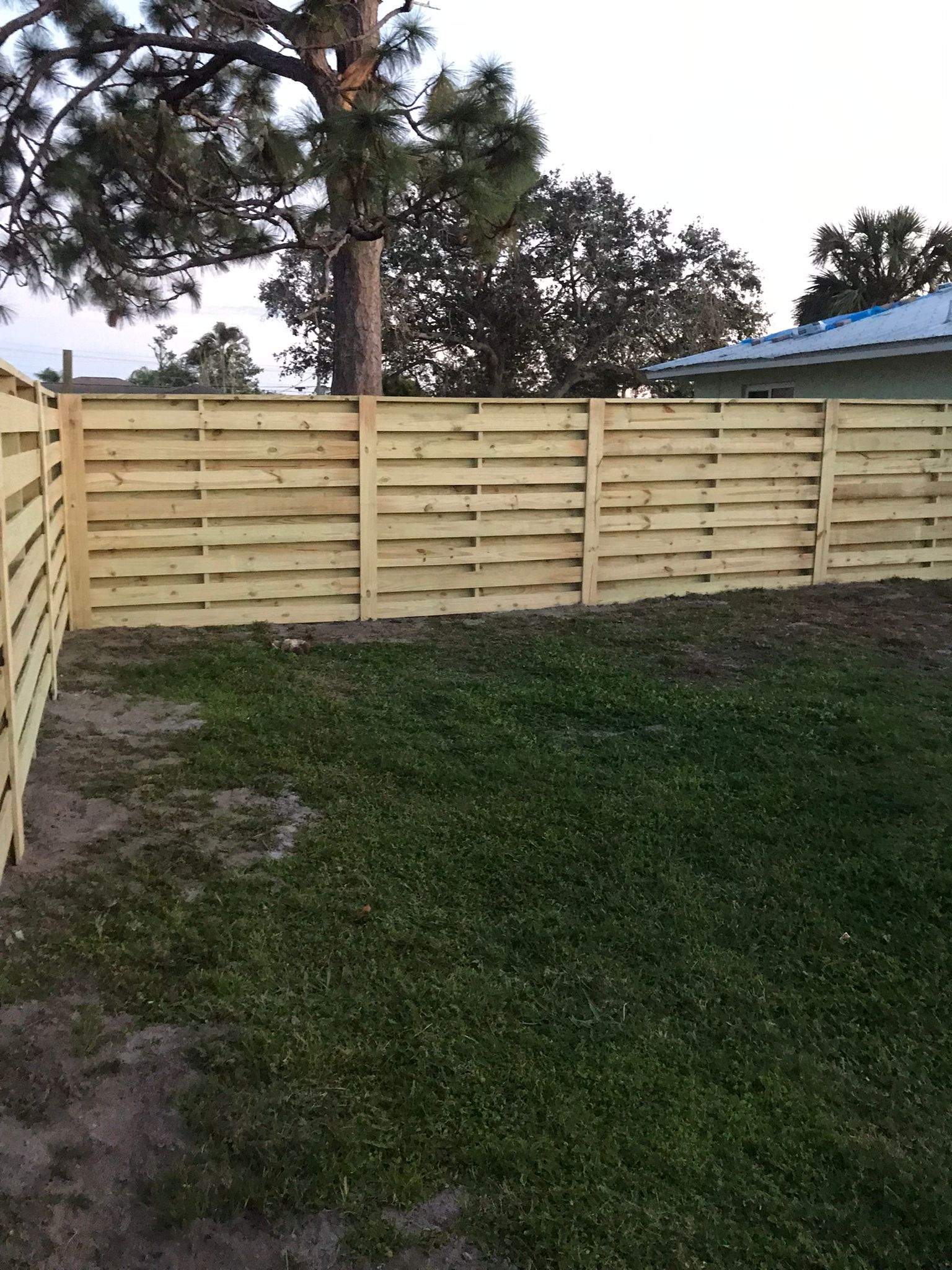Horizontal Wood Privacy Fence Installation in Venice by True Fence LLC
