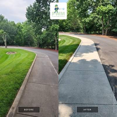 concrete Clean using cleaner